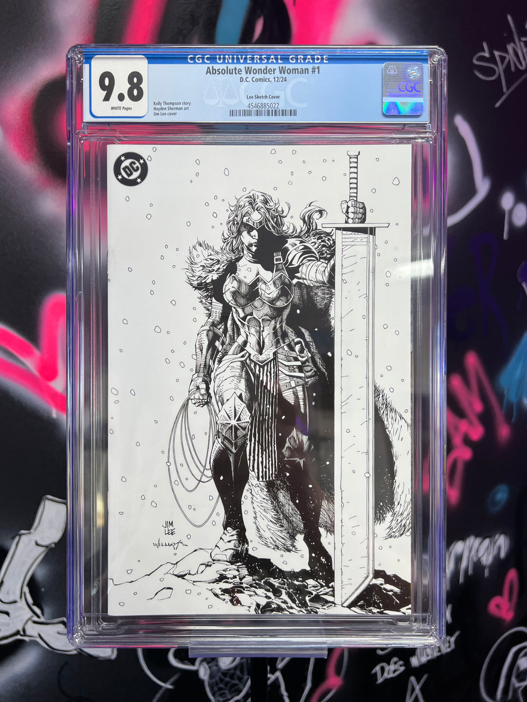 Absolute Wonder Woman #1 First Print Jim Lee Sketch 1:100 CGC 9.8