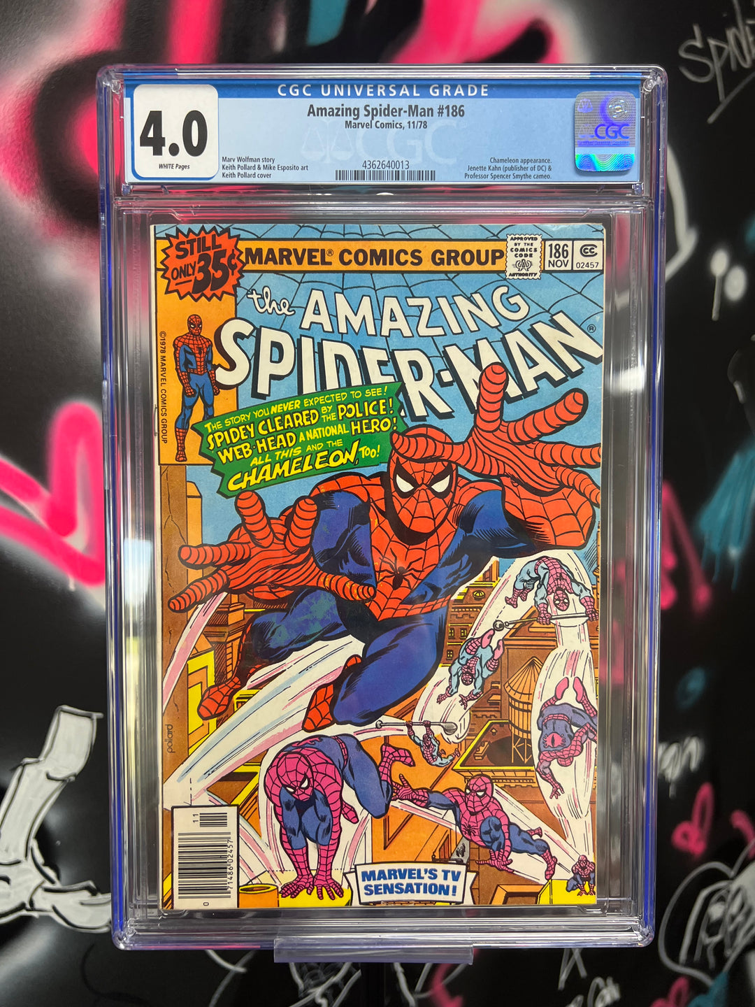 Amazing Spider-Man #186 Newsstand CGC 4.0