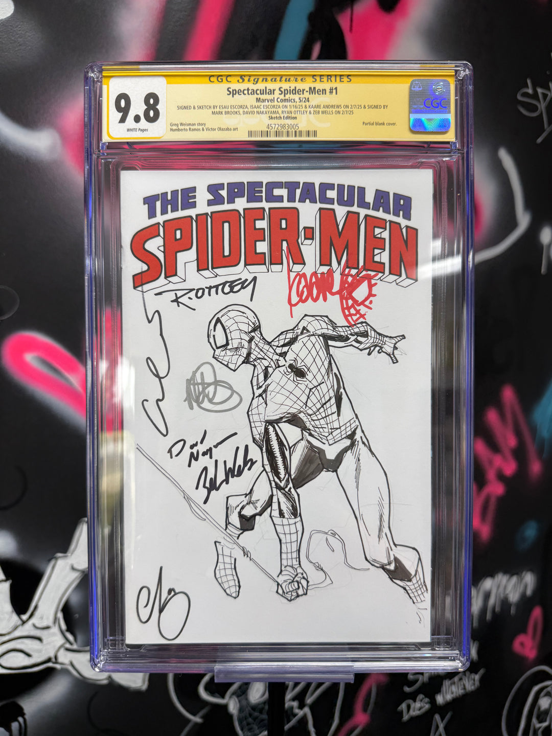 Spectacular Spider-Men #1 Signed & Sketched x7