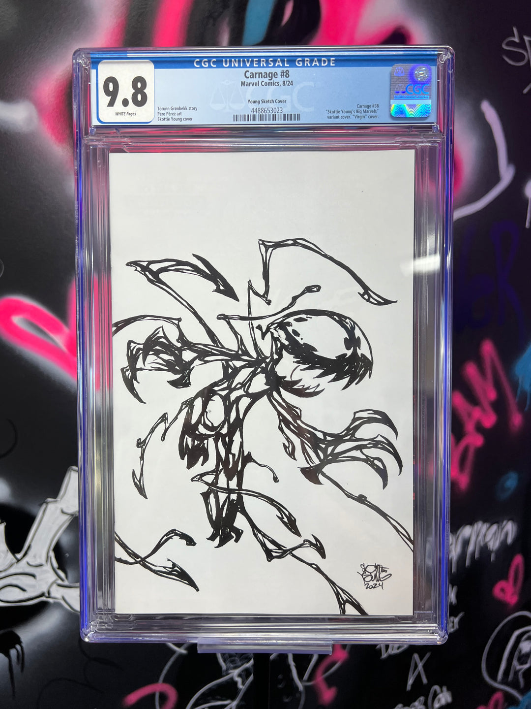 CARNAGE #8 SKOTTIE YOUNG 1:50 SKETCH CGC 9.8