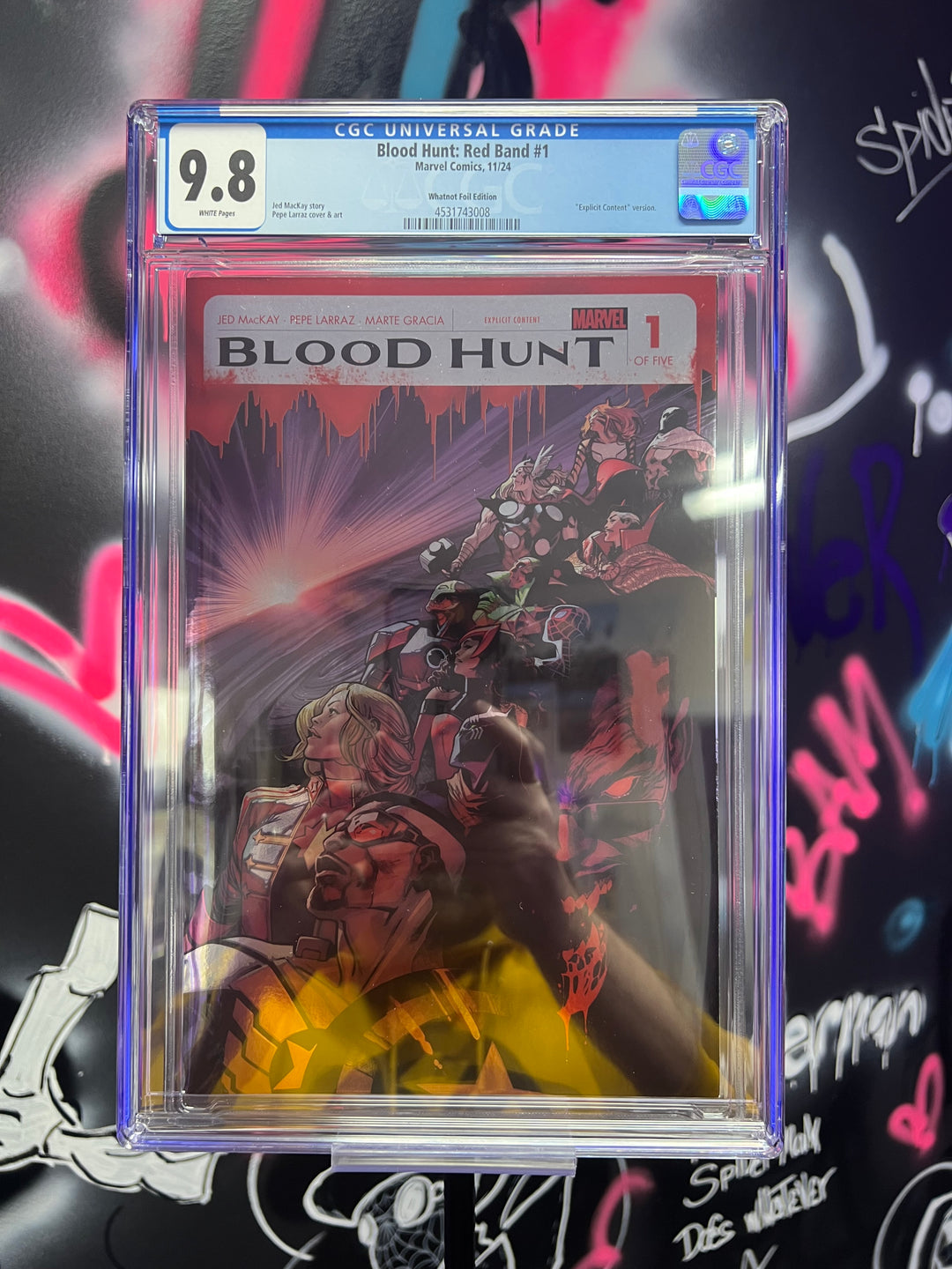 BLOOD HUNT RED BAND #1 WHATNOT FOIL EXCLUSIVE CGC 9.8