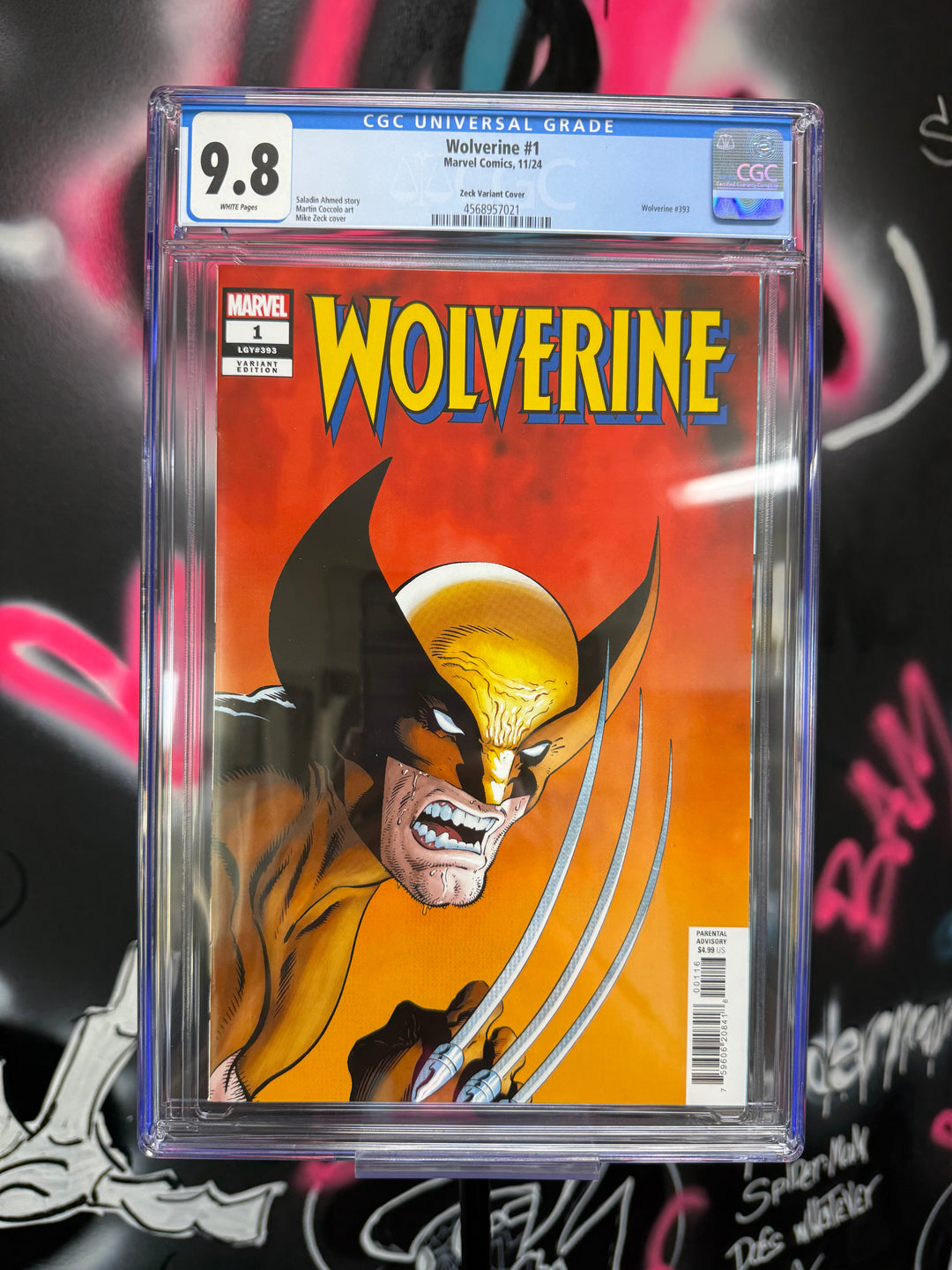 WOLVERINE #1 MIKE ZECK HIDDEN GEM VARIANT 1:50 CGC 9.8