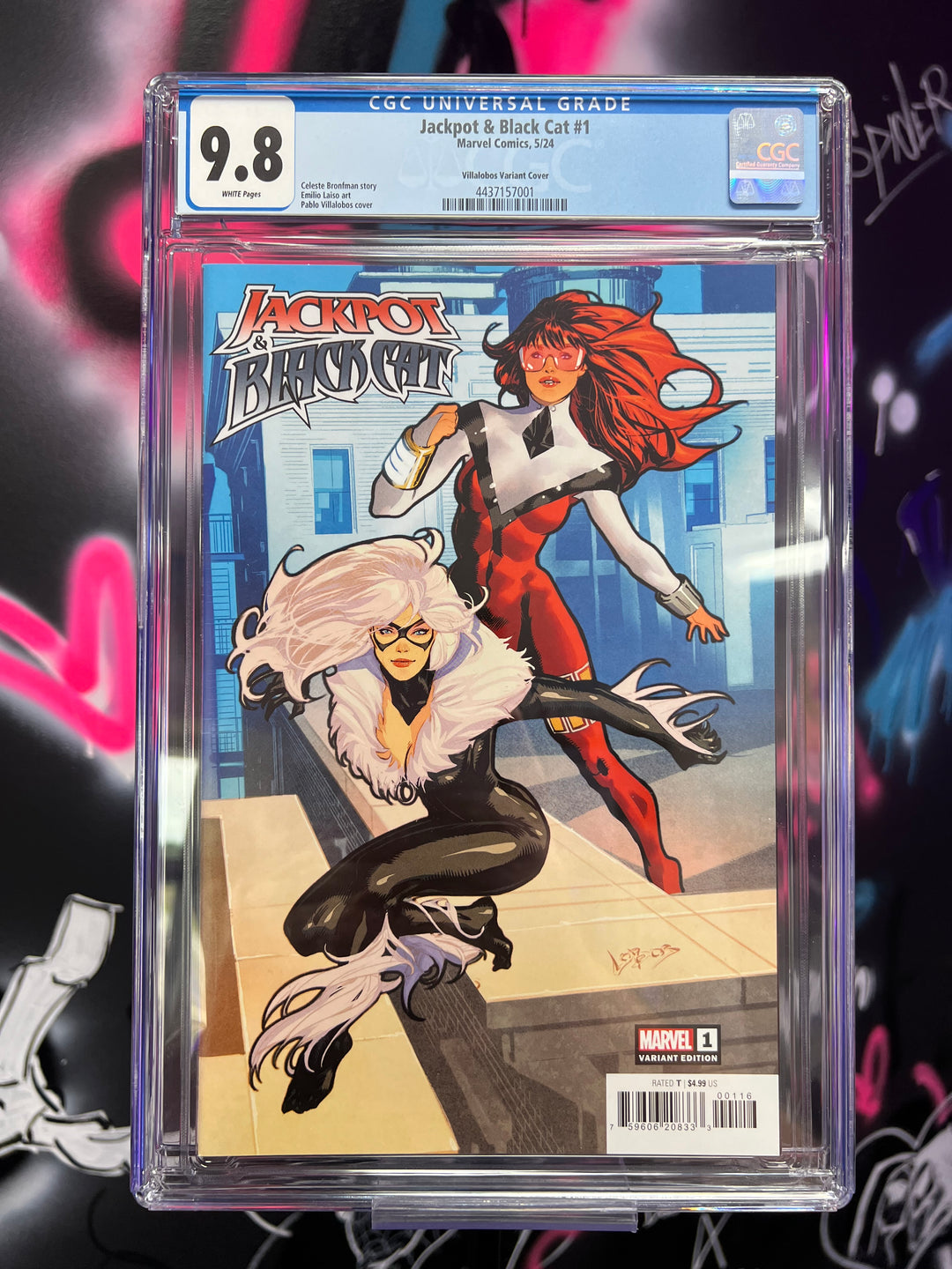 Jackpot And Black Cat # 1 1:25 Pablo Villalobos CGC 9.8