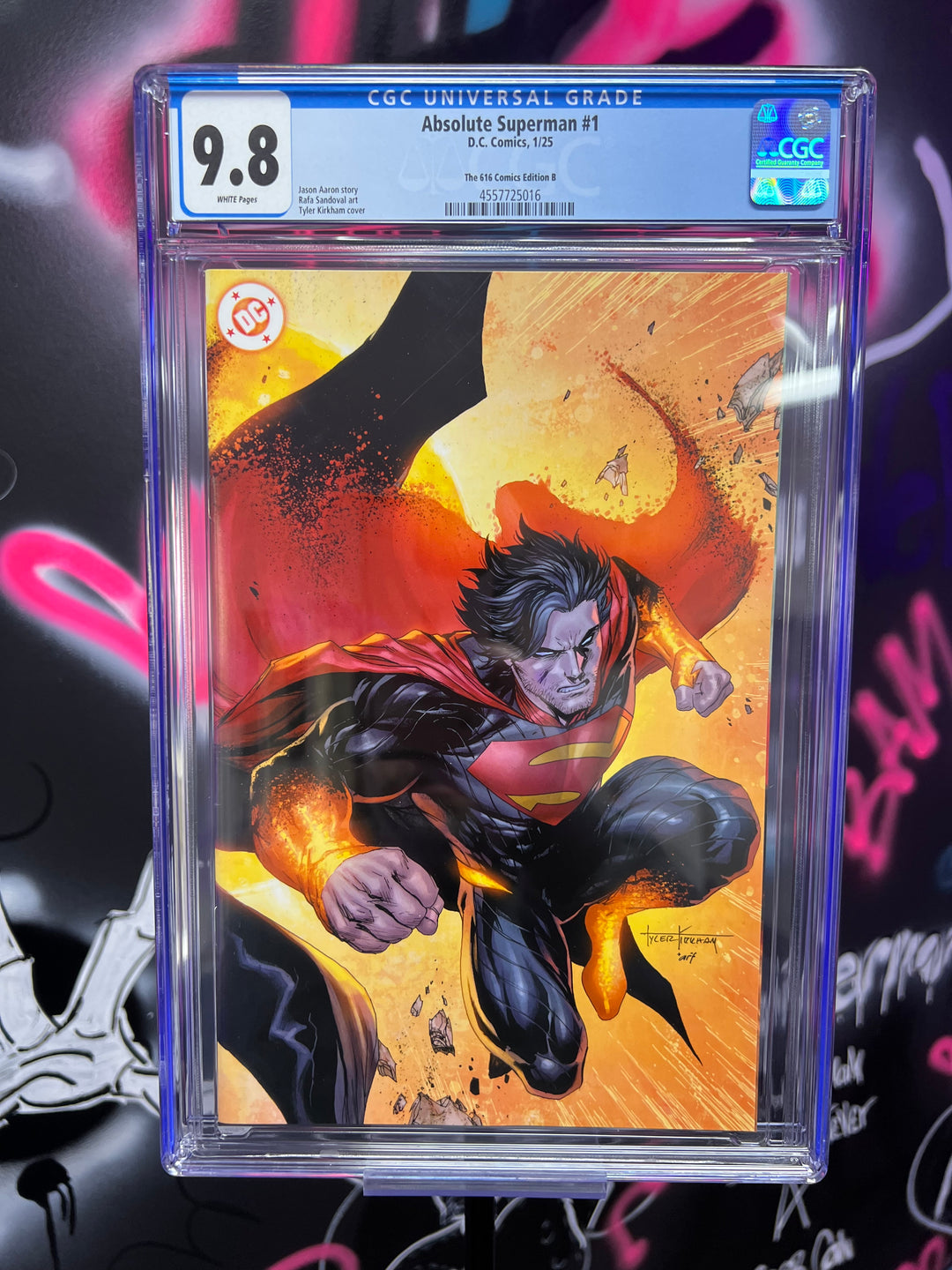 ABSOLUTE SUPERMAN 1 TYLER KIRKHAM VIRGIN CGC 9.8