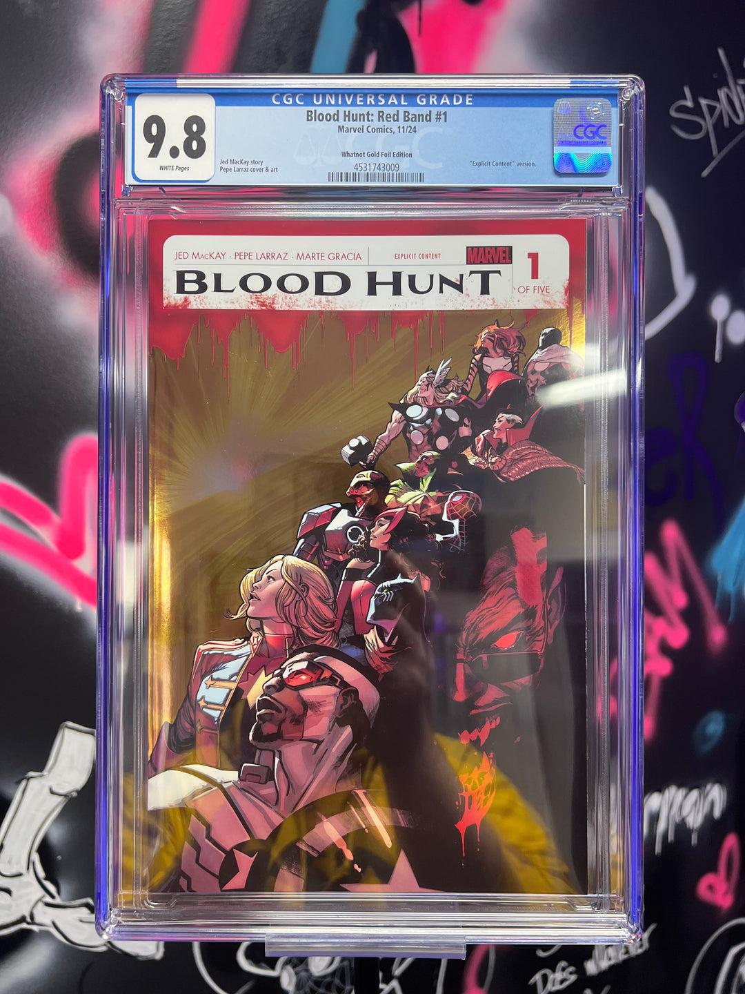 BLOOD HUNT RED BAND #1 WHATNOT GOLD FOIL EXCLUSIVE CGC 9.8