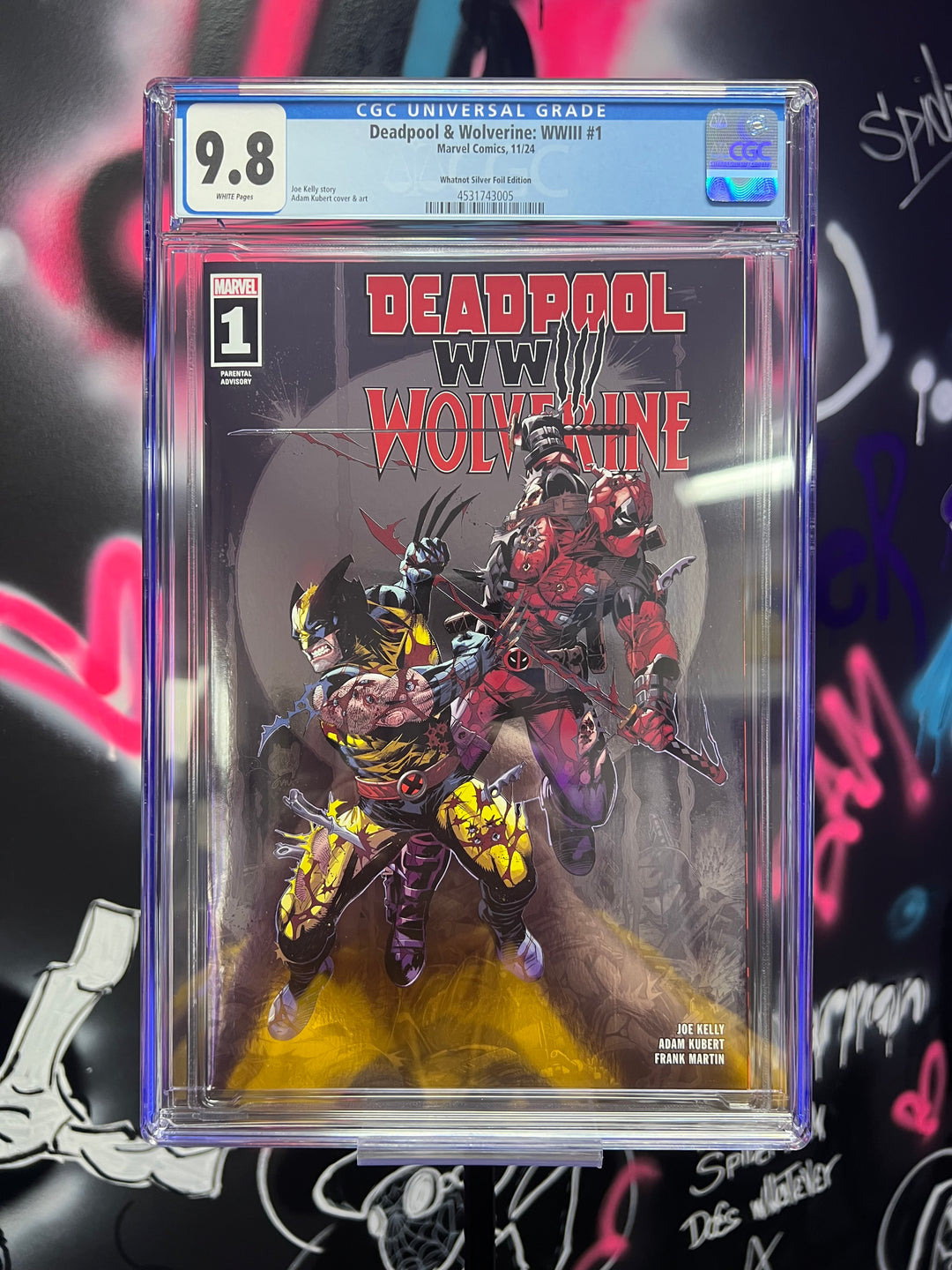 DEADPOOL& WOLVERINE WWIII #1 WHATNOT SILVER FOIL EXCLUSIVE CGC 9.8