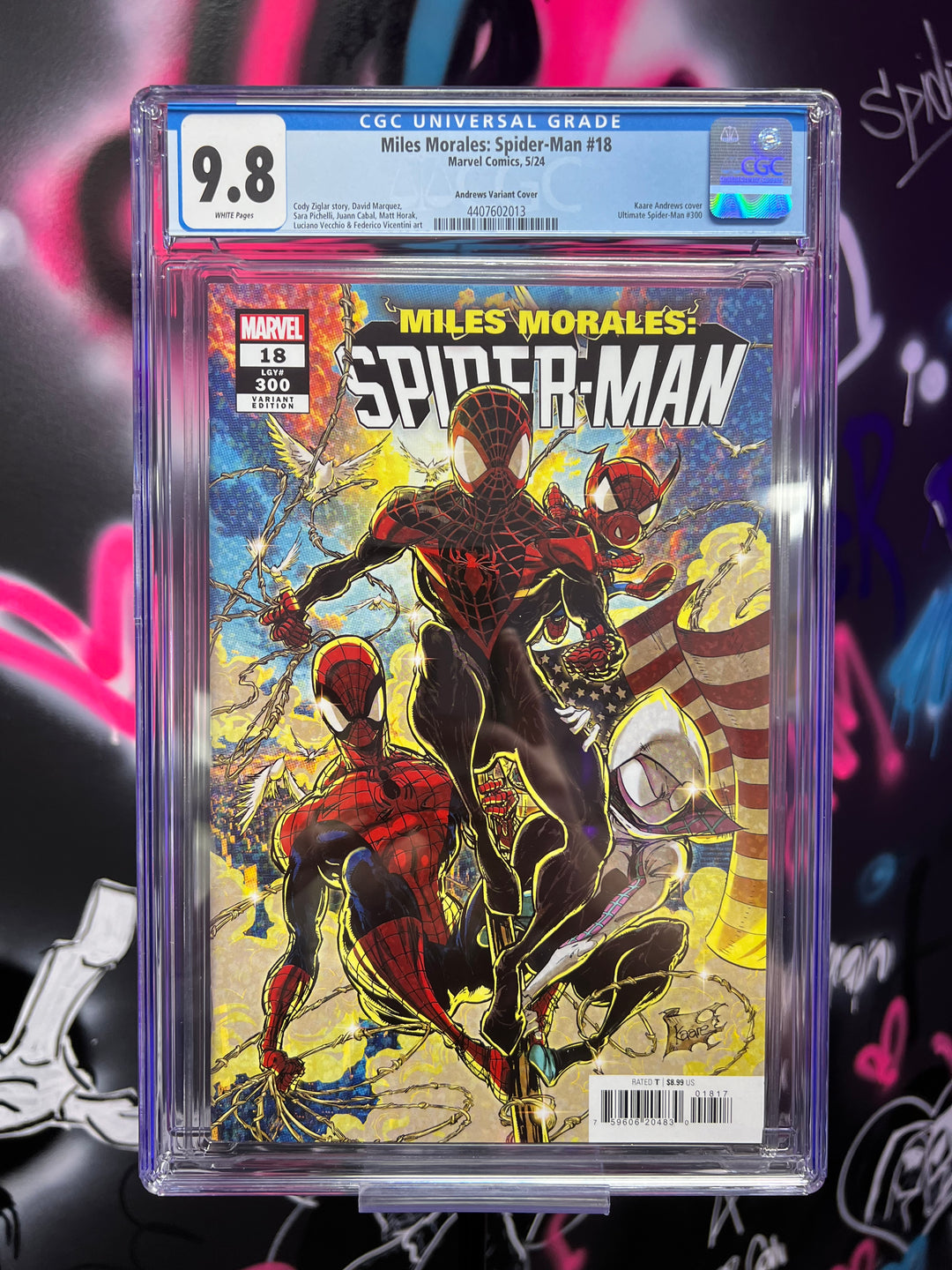 Miles Morales Spider-Man #18 1:25 Kaare Andrews CGC 9.8