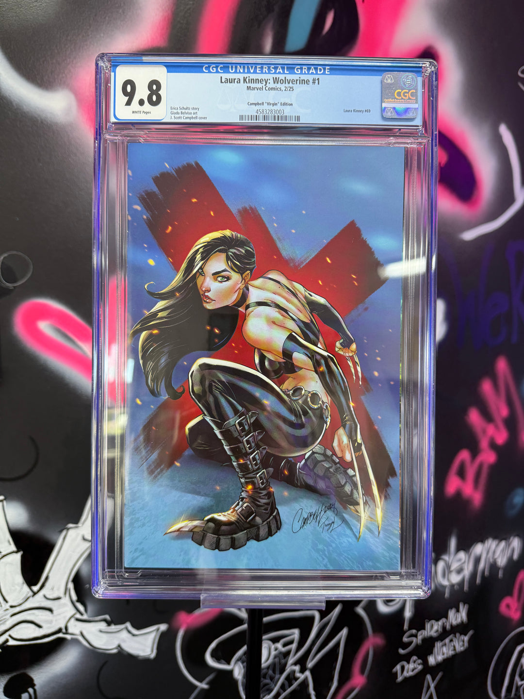 LAURA KINNEY: WOLVERINE #1 J. SCOTT CAMPBELL VIRGIN VARIANT 1:100 CGC 9.8