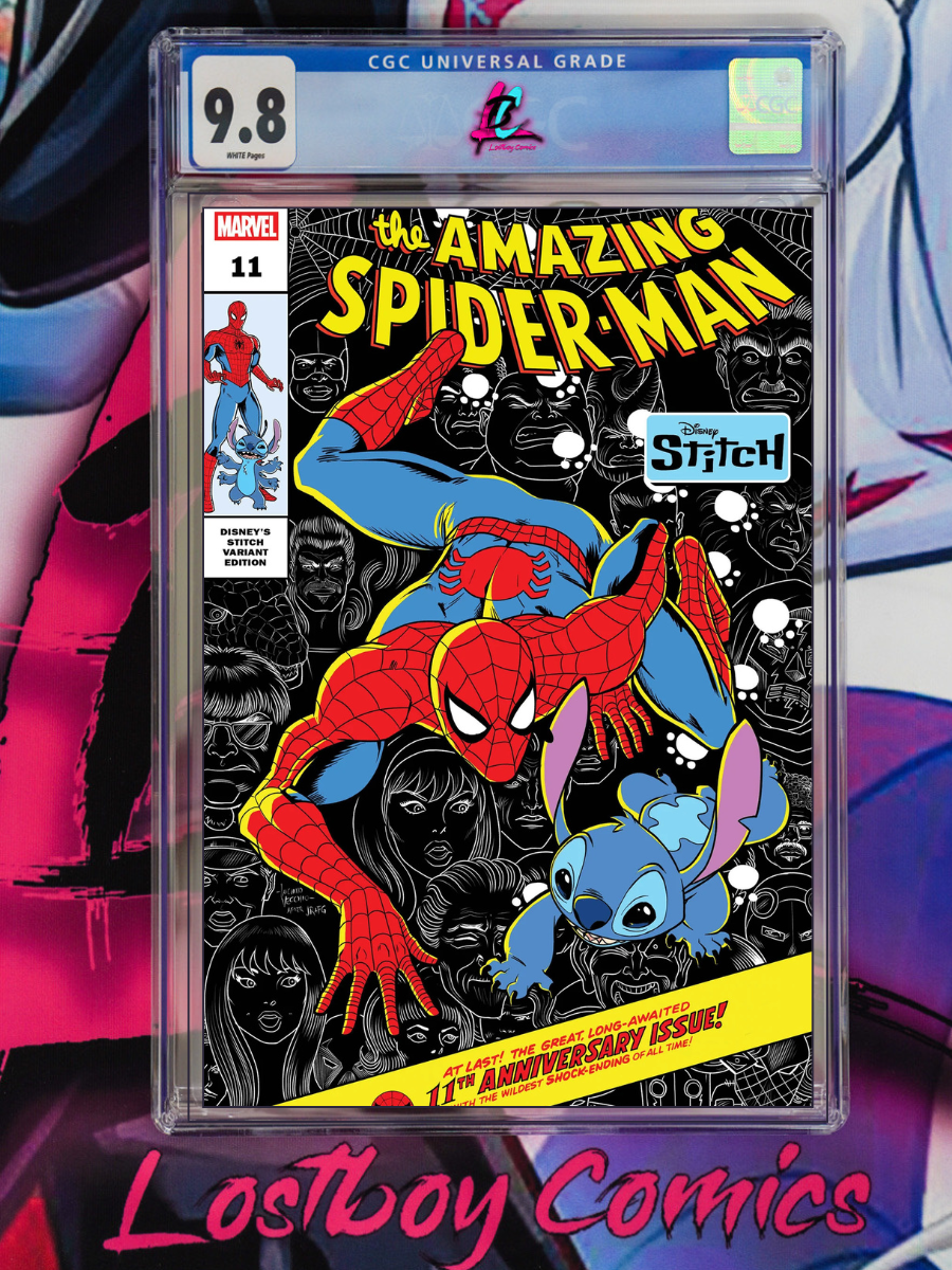 AMAZING SPIDER-MAN #11 LUCIANO VECCHIO DISNEY STITCH CGC 9.8