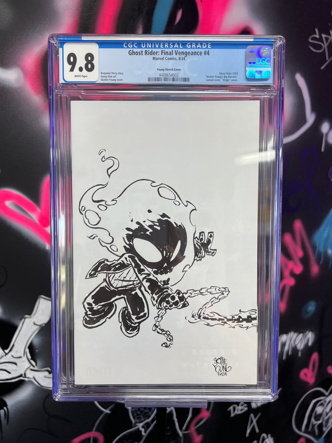 GHOST RIDER: FINAL VENGEANCE #4 SKOTTIE YOUNG 1:50 SKETCH CGC 9.8