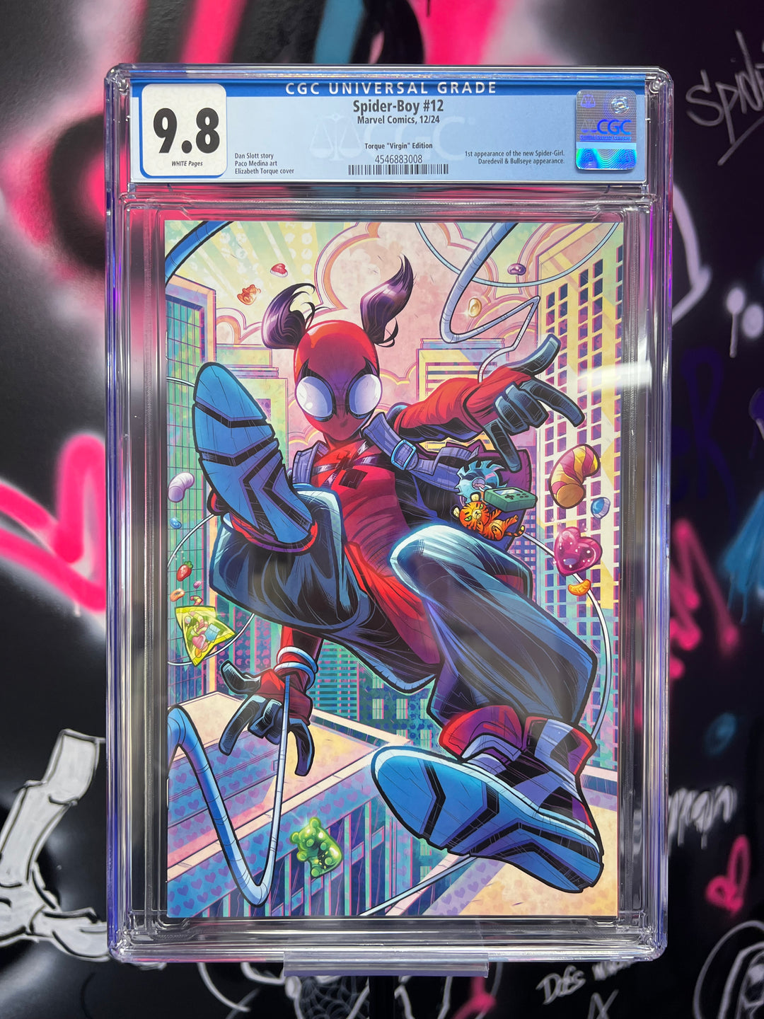 SPIDER-BOY #12 ELIZABETH TORQUE VIRGIN 1:50 CGC 9.8