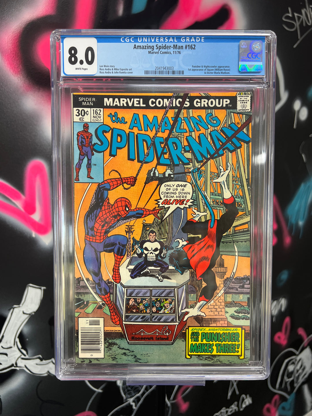 Amazing Spider-Man #162 Newsstand CGC 8.0