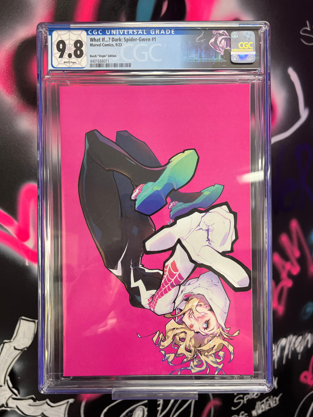 WHAT IF DARK SPIDER-GWEN #1 1:100 BESCH CGC 9.8
