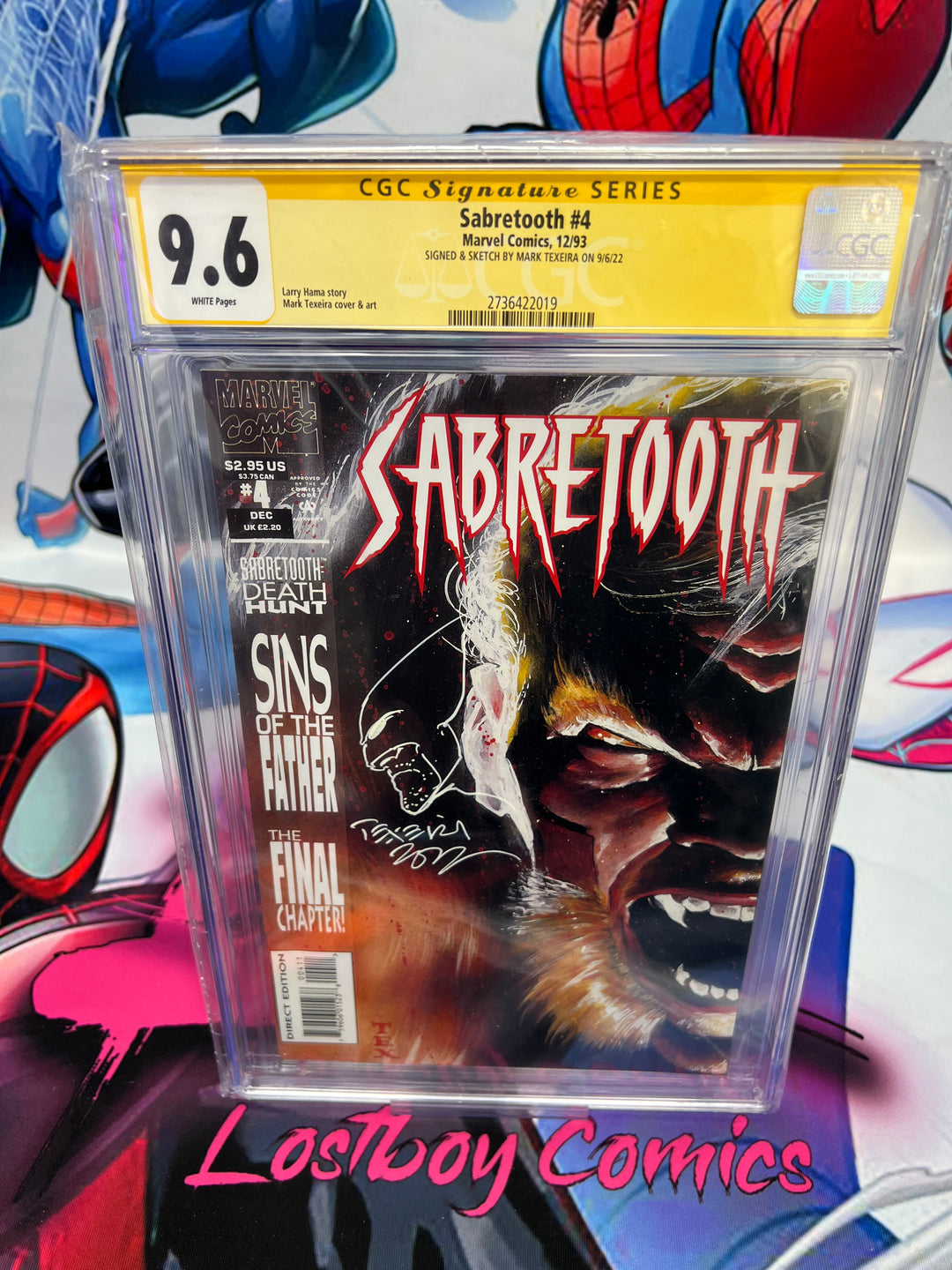 Sabertooth 4 CGC 9.6 SS & Sketch Texeira