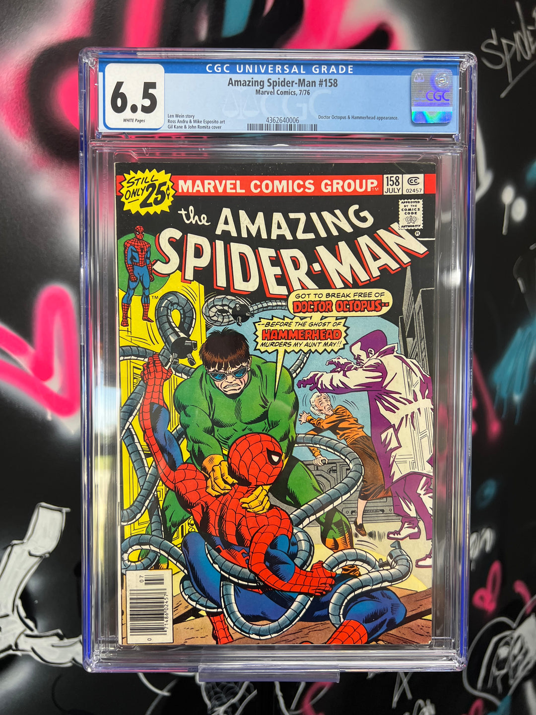 Amazing Spider-Man #158 Newsstand CGC 6.5