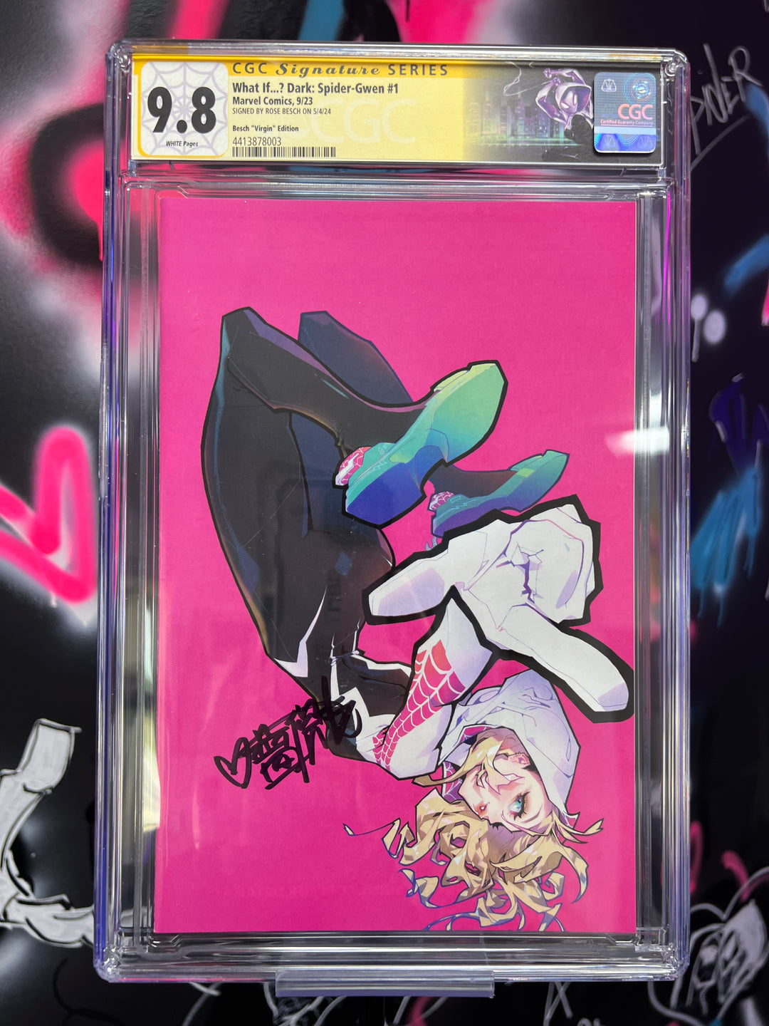 WHAT IF DARK SPIDER-GWEN #1 1:100 CGC 9.8 SS BESCH