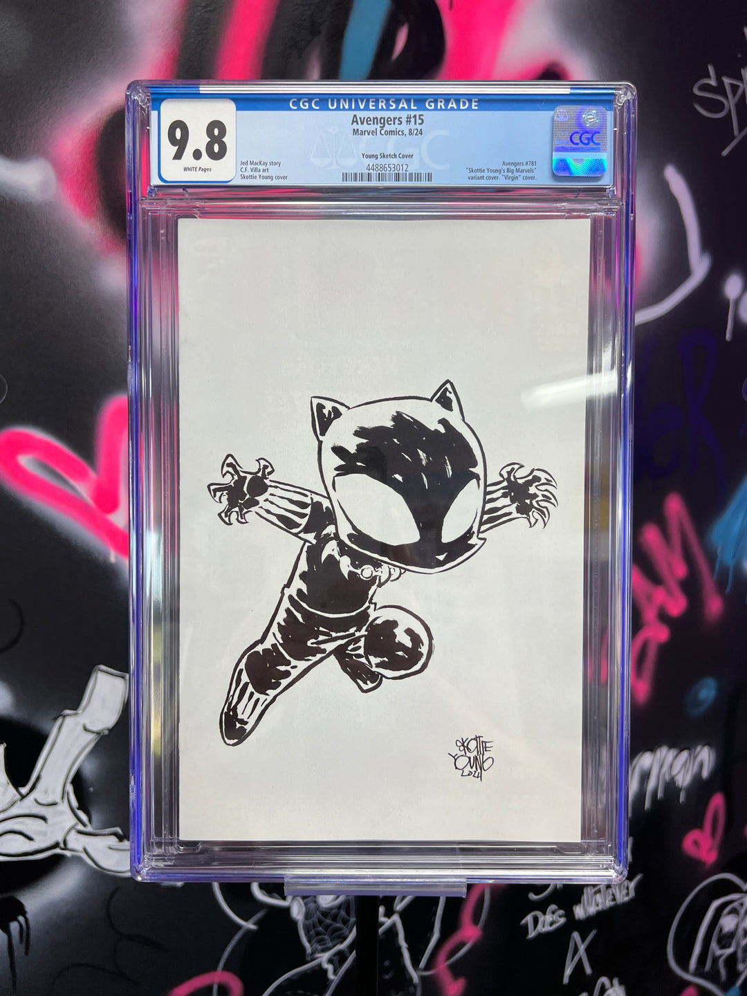 AVENGERS #15 SKOTTIE YOUNG 1:50 SKETCH CGC 9.8