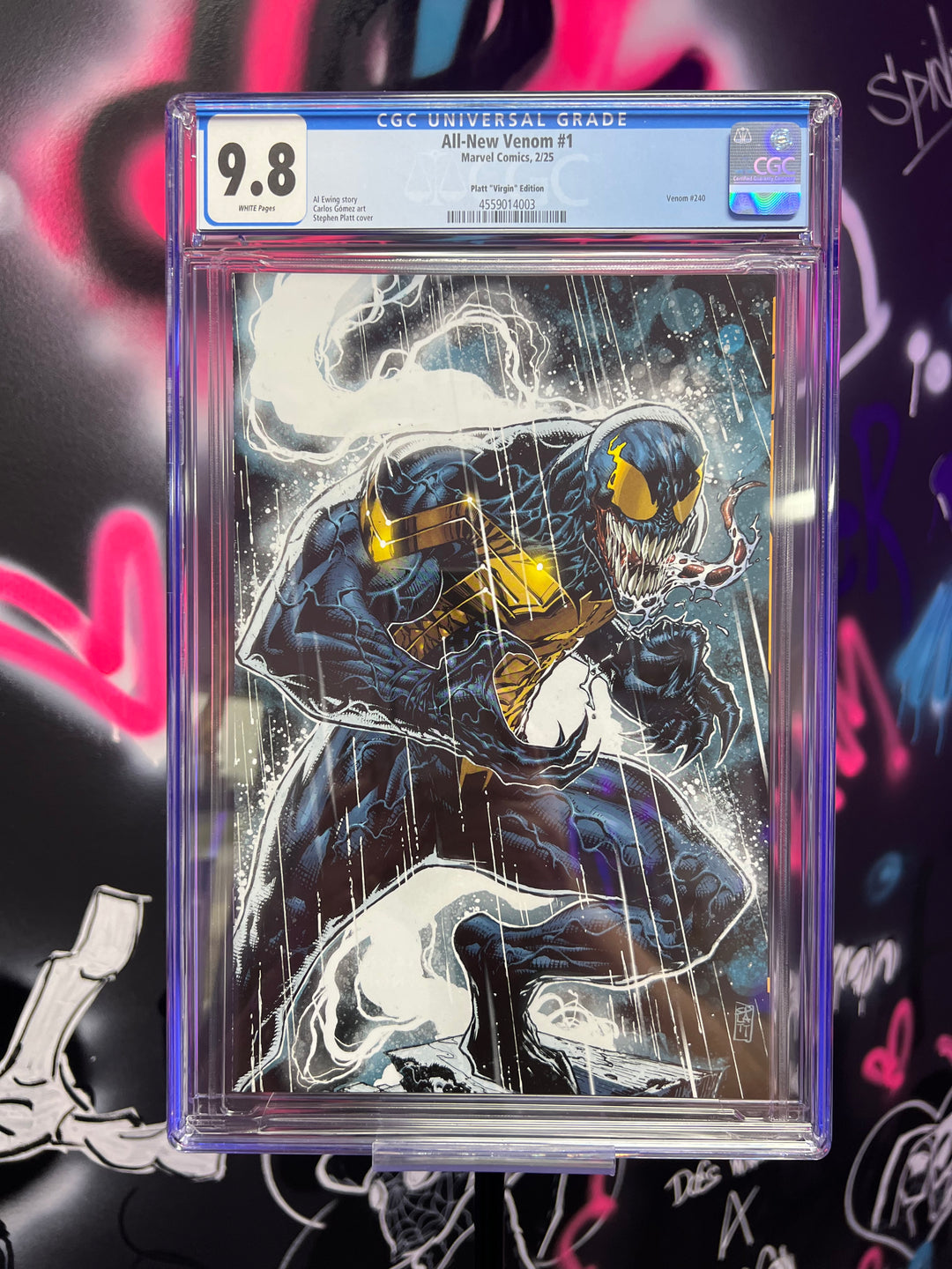 ALL-NEW VENOM #1 STEPHEN PLATT VIRGIN VARIANT 1:100 CGC 9.8