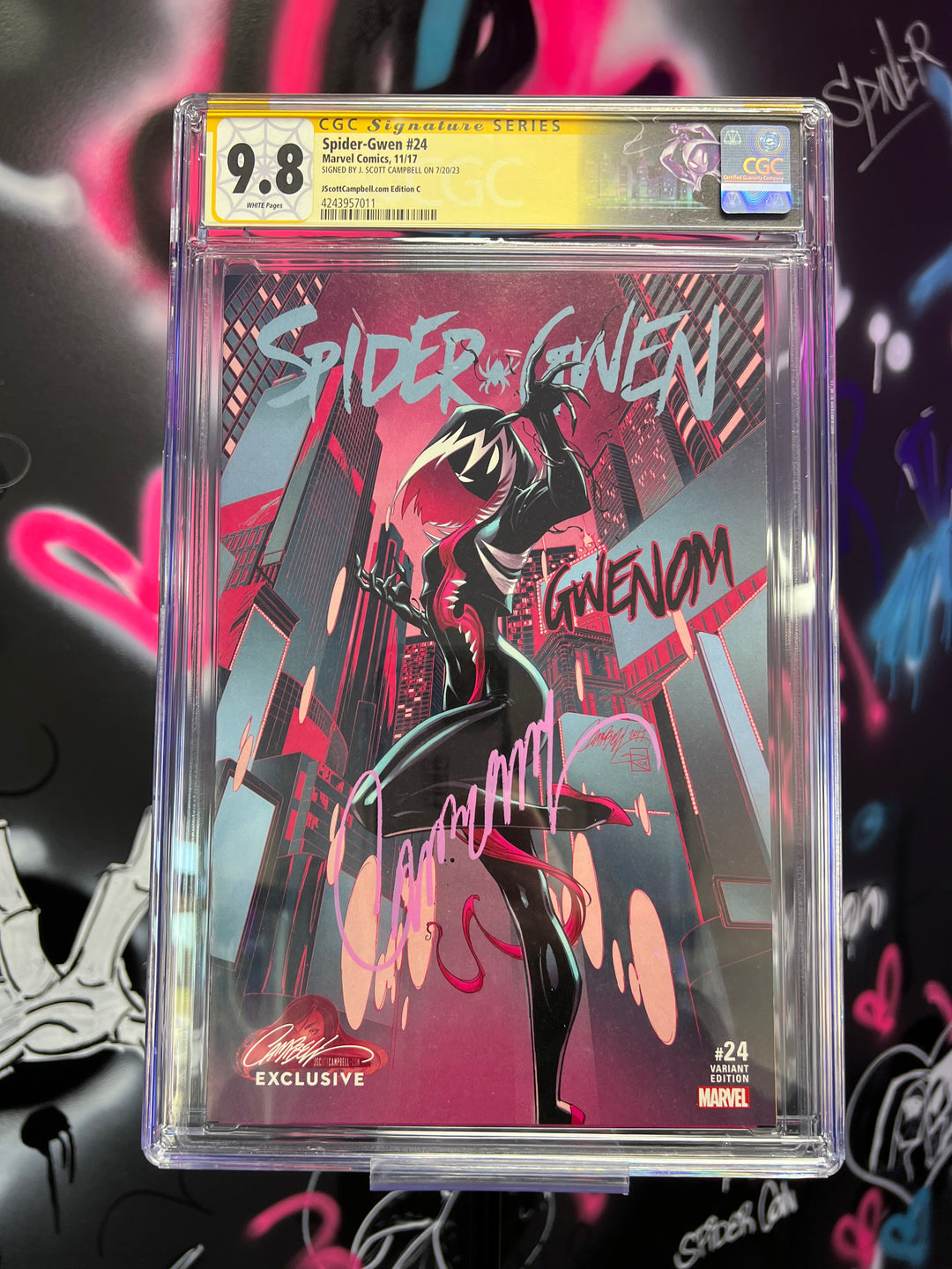 Spider-Gwen 24 CGC 9.8 Signed J. Scott Campbell
