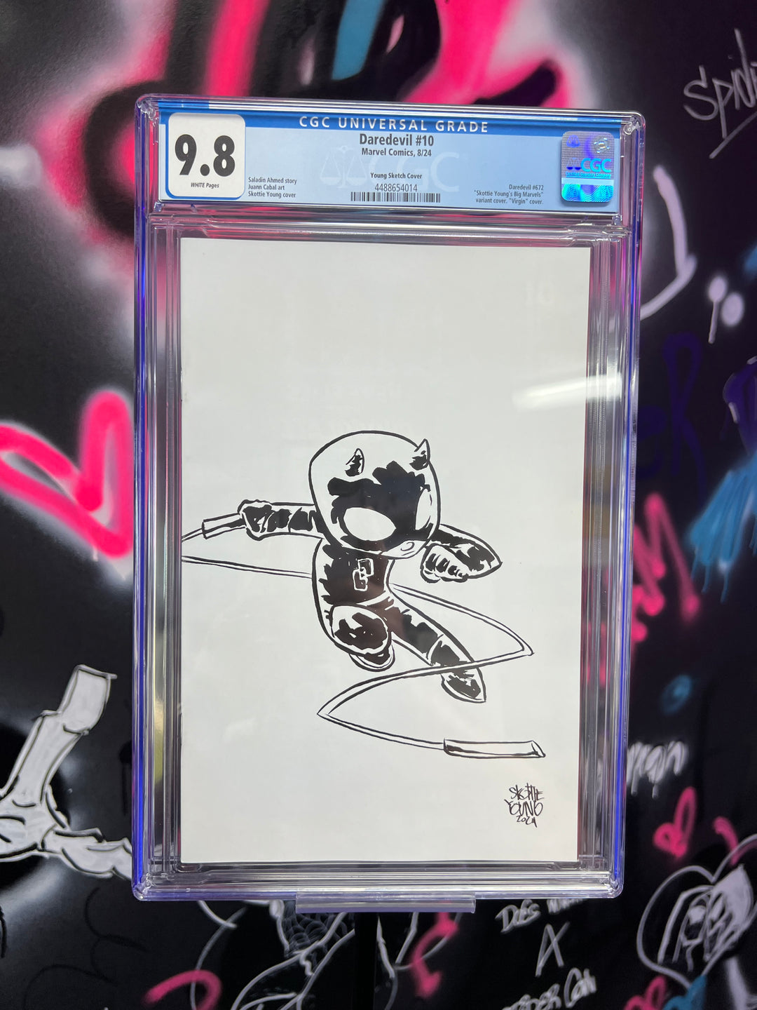 DAREDEVIL #10 SKOTTIE YOUNG 1:50 SKETCH CGC 9.8