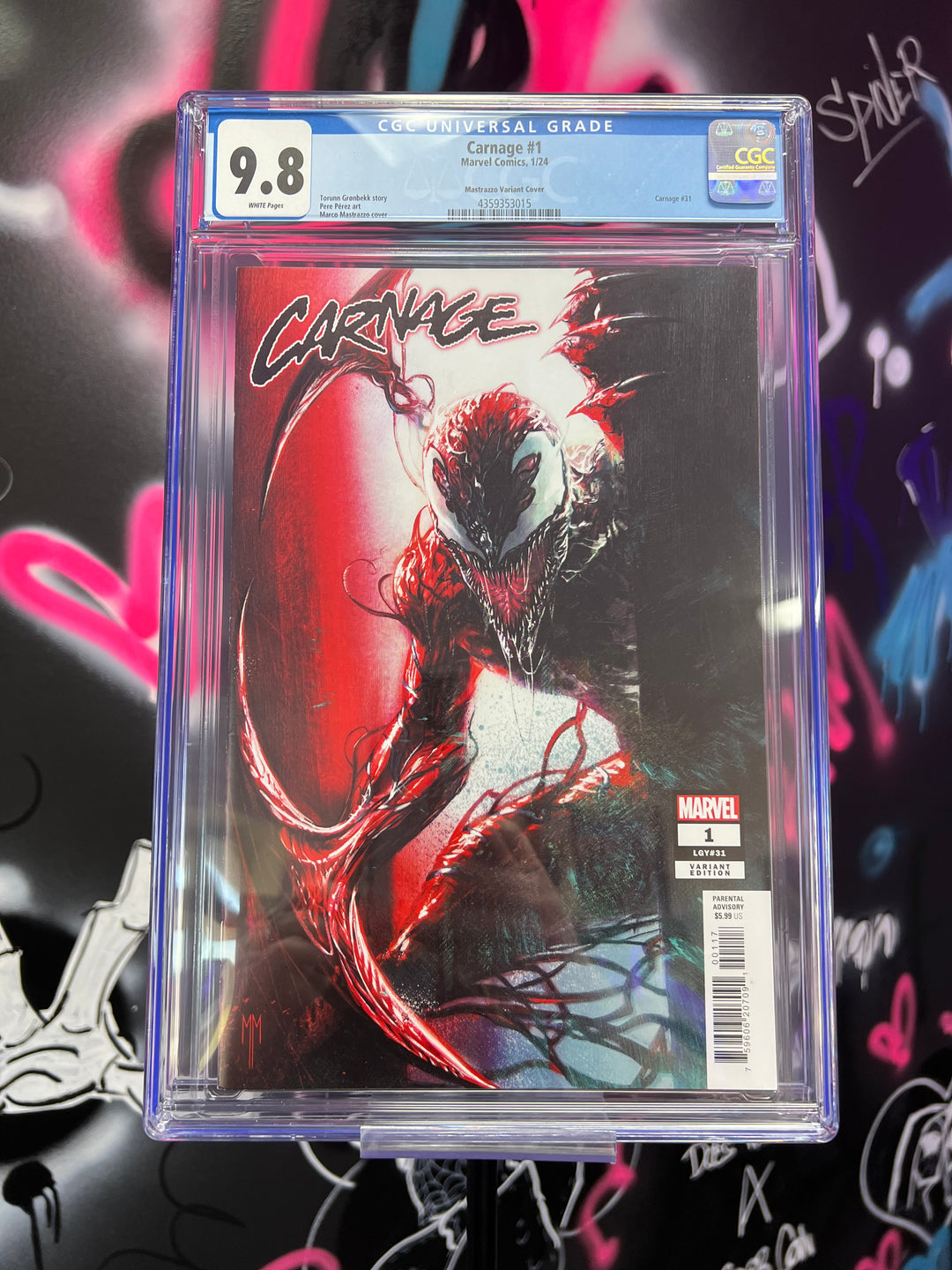 Carnage 1 Mastrazzo 1:25 CGC 9.8