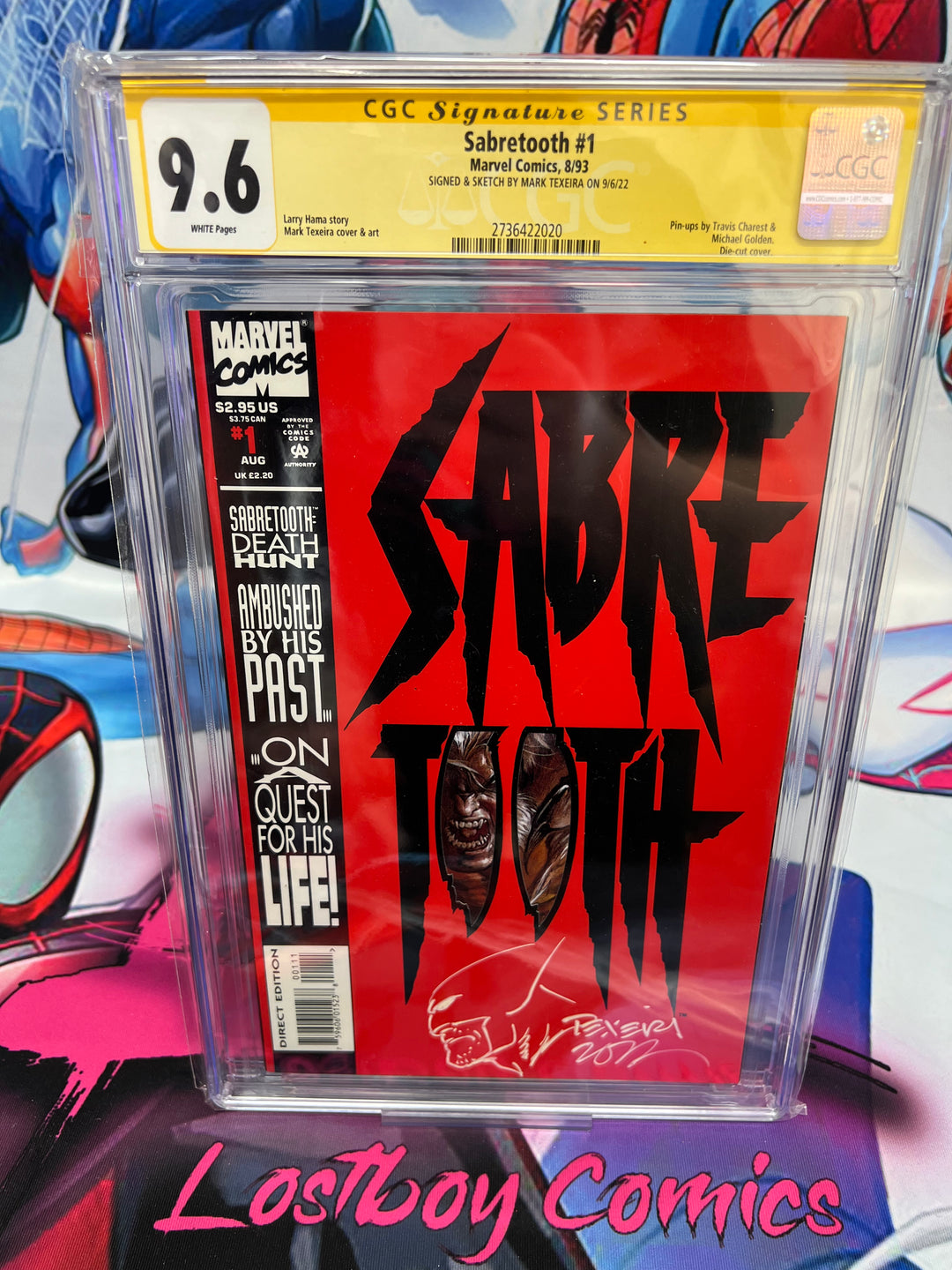 Sabertooth 1 CGC 9.6 SS & Sketched Texeira