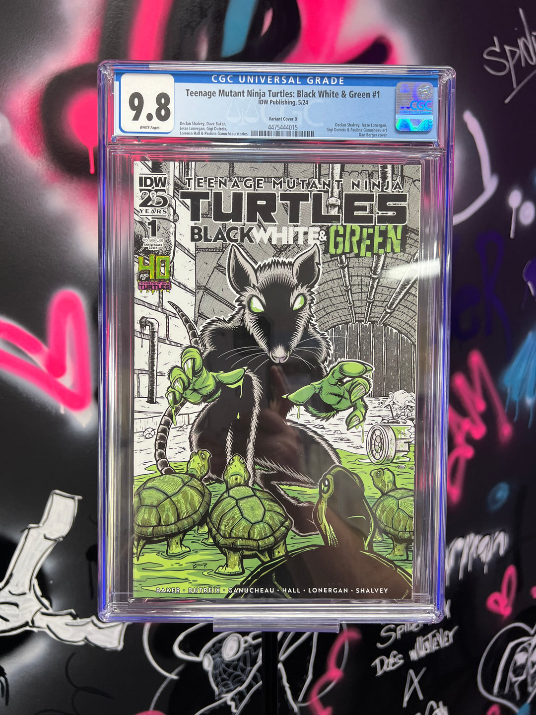 Teenage Mutant Ninja Turtles: Black, White, and Green #1 40th Anniversary CGC 9.8