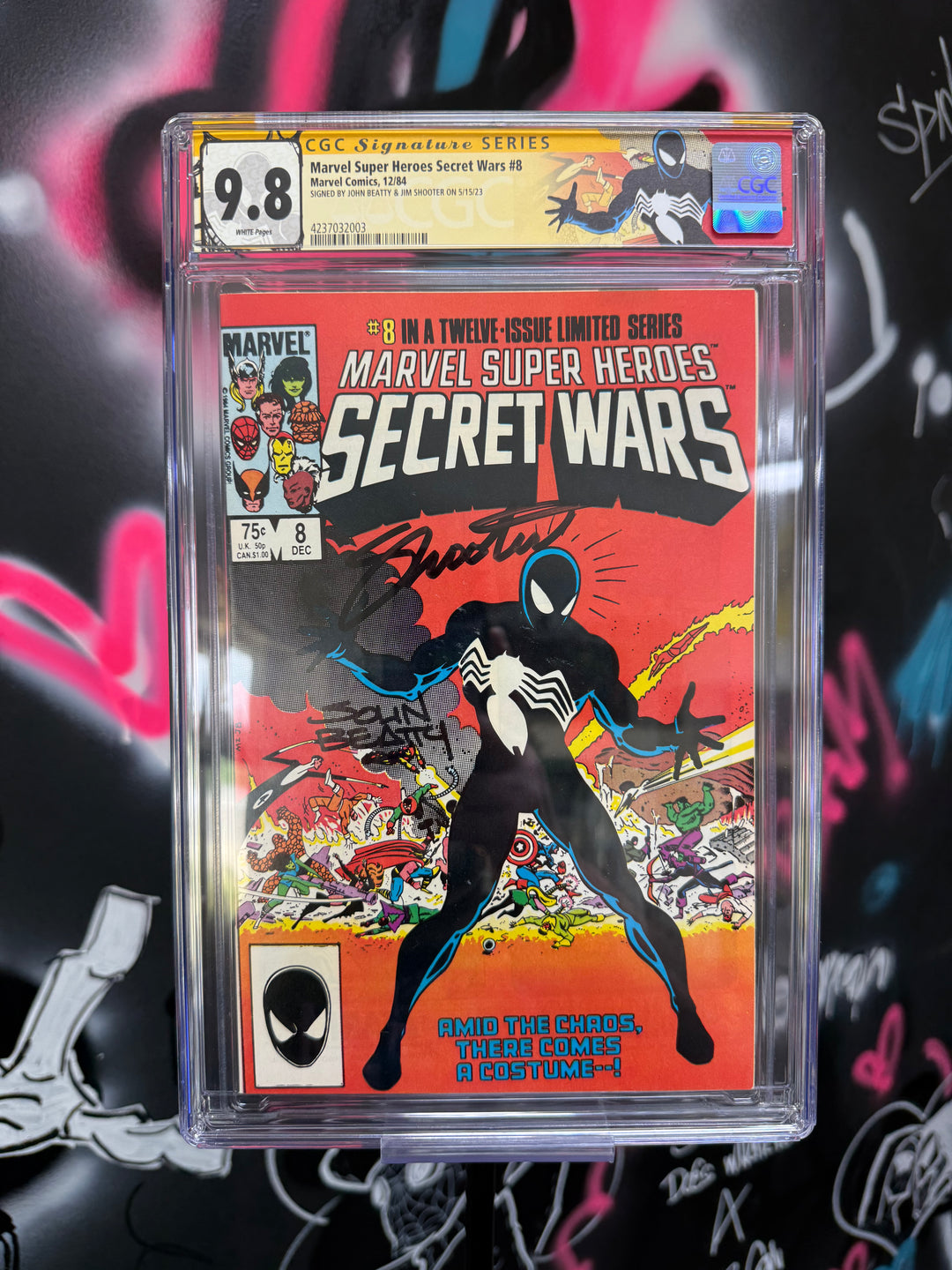 Marvel Super Heroes Secret Wars #8 CGC 9.8 Singed Jim Shooter and John Beatty
