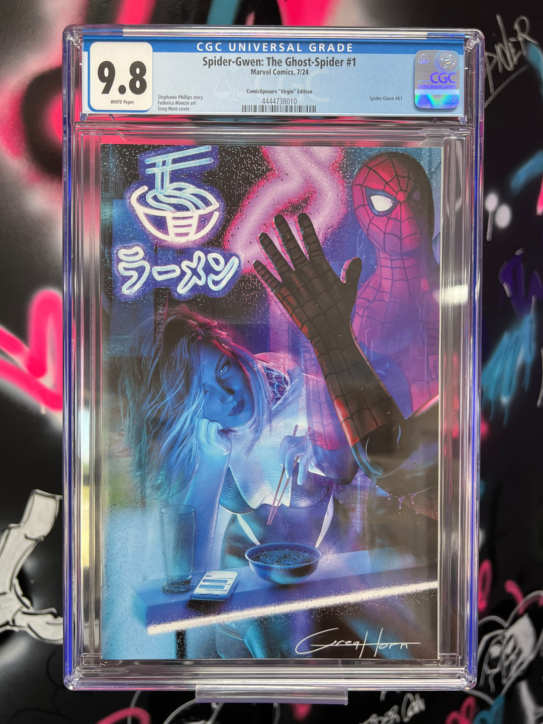SPIDER-GWEN: THE GHOST-SPIDER #1 GREG HORN EXCLUSIVE VIRGIN CGC 9.8