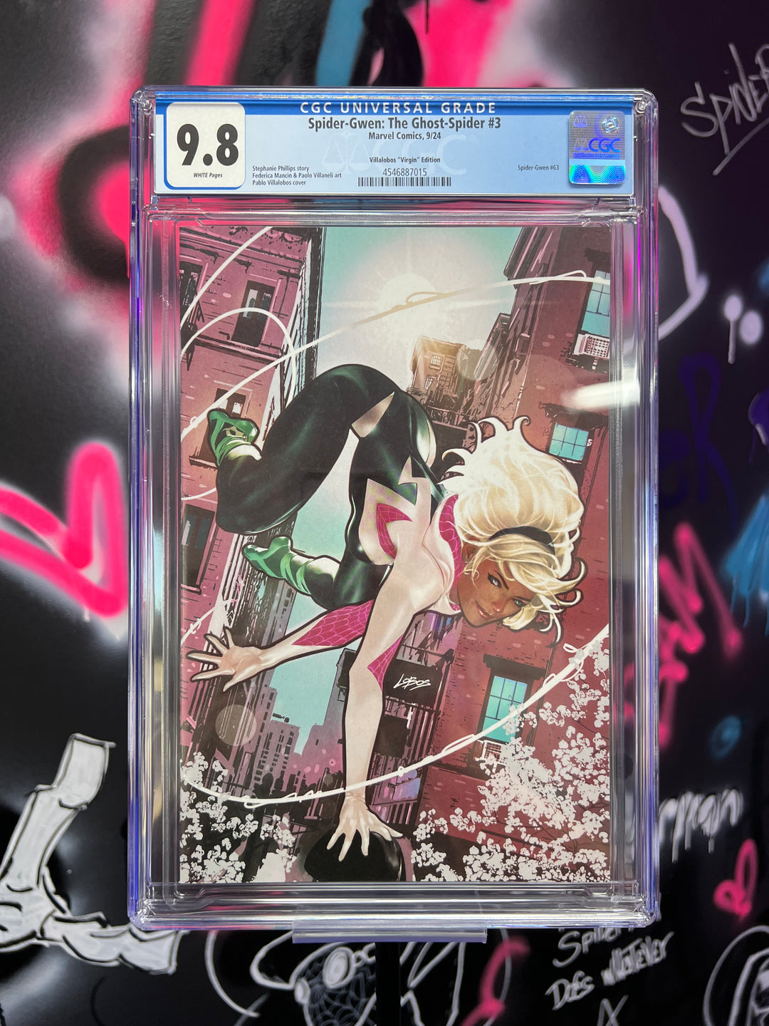 Spider-Gwen Ghost Spider #3 1:50 Villalobos Virgin CGC 9.8