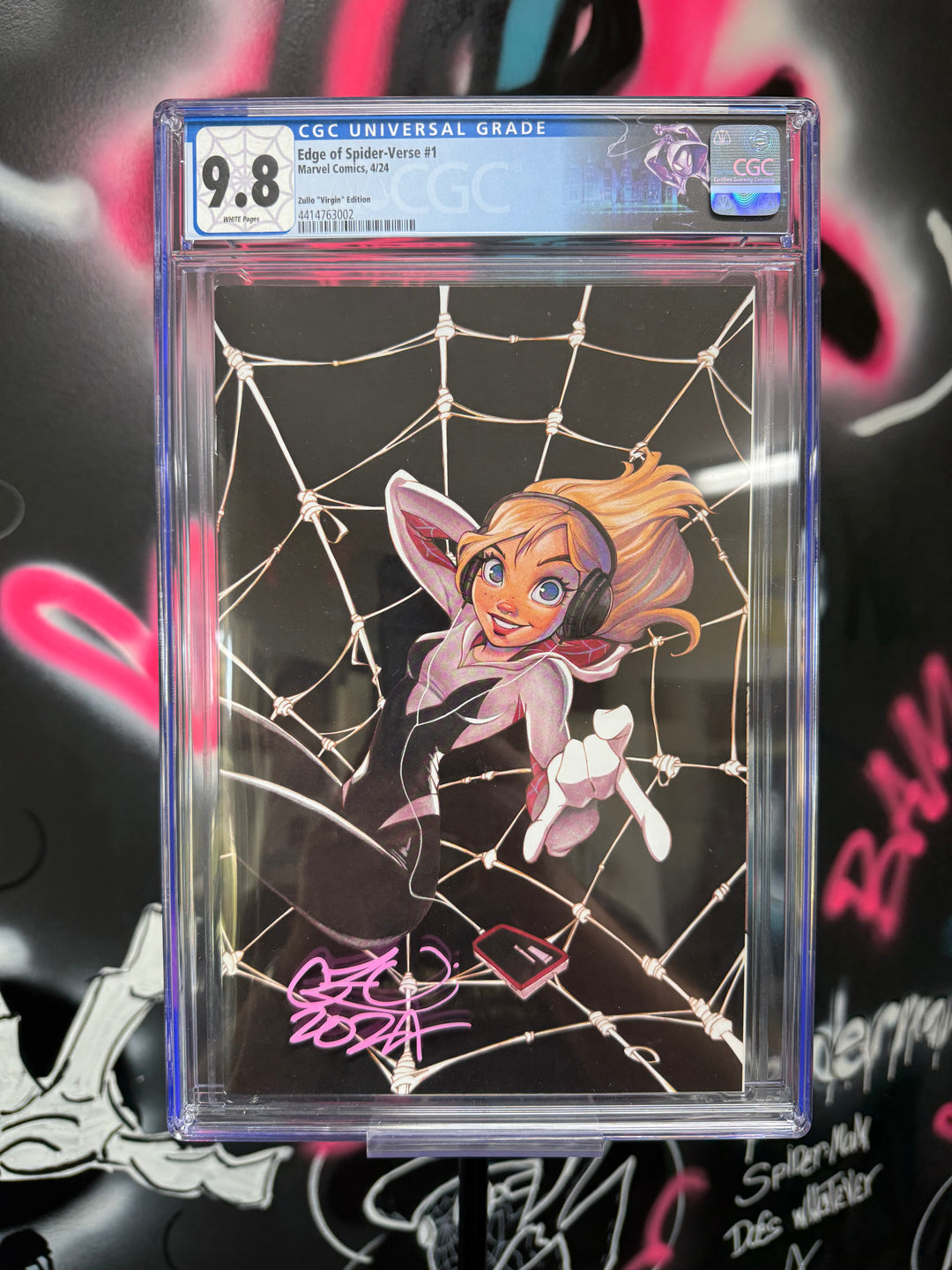 EDGE OF SPIDER-VERSE 1 CHRISSIE ZULLO EXCLUSIVE VIRGIN CGC 9.8 SIGNED