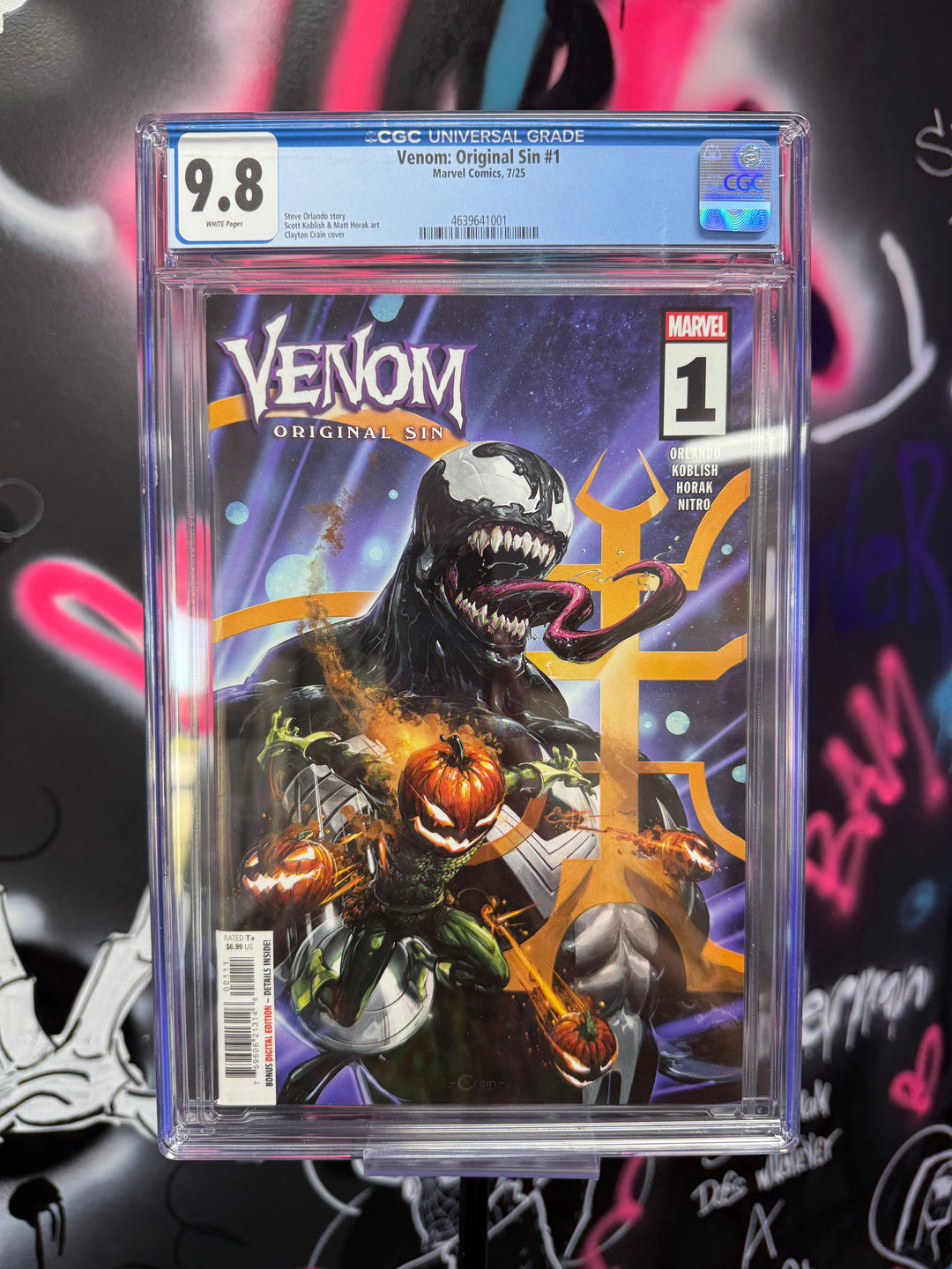 VENOM: ORIGINAL SIN #1 CLAYTON CRAIN CGC 9.8
