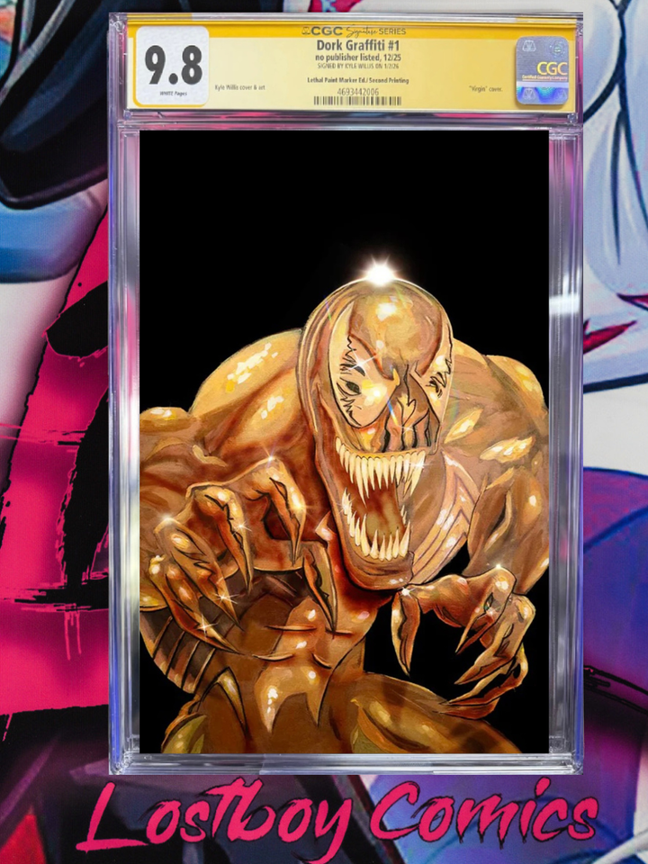 Tormented Tome Gilded Protector Edition Embossed Spot Foil CGC 9.8 Signed Kyle Willis