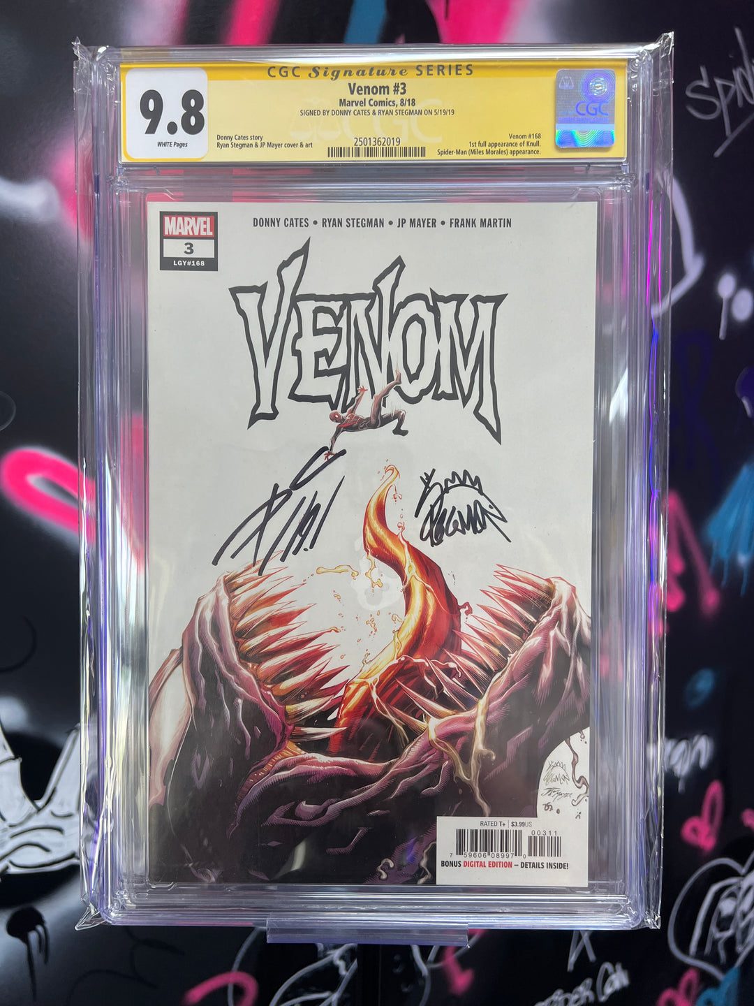 Venom #3 First Printing CGC 9.8 Signed SS Donny Cates and Ryan Stegman
