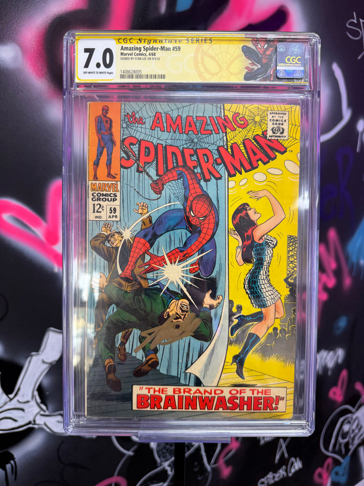Amazing Spider-Man #59 CGC 7.0 Stan Lee Signed