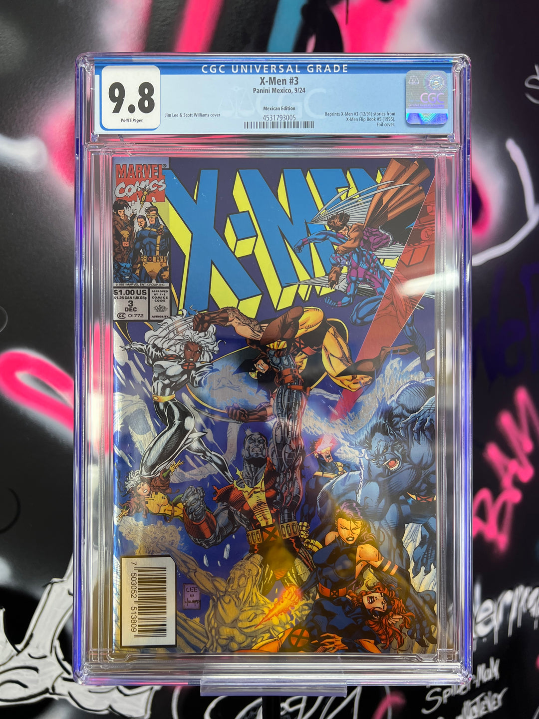 X-MEN #3 NYCC REMASTERED JIM LEE FOIL CGC 9.8