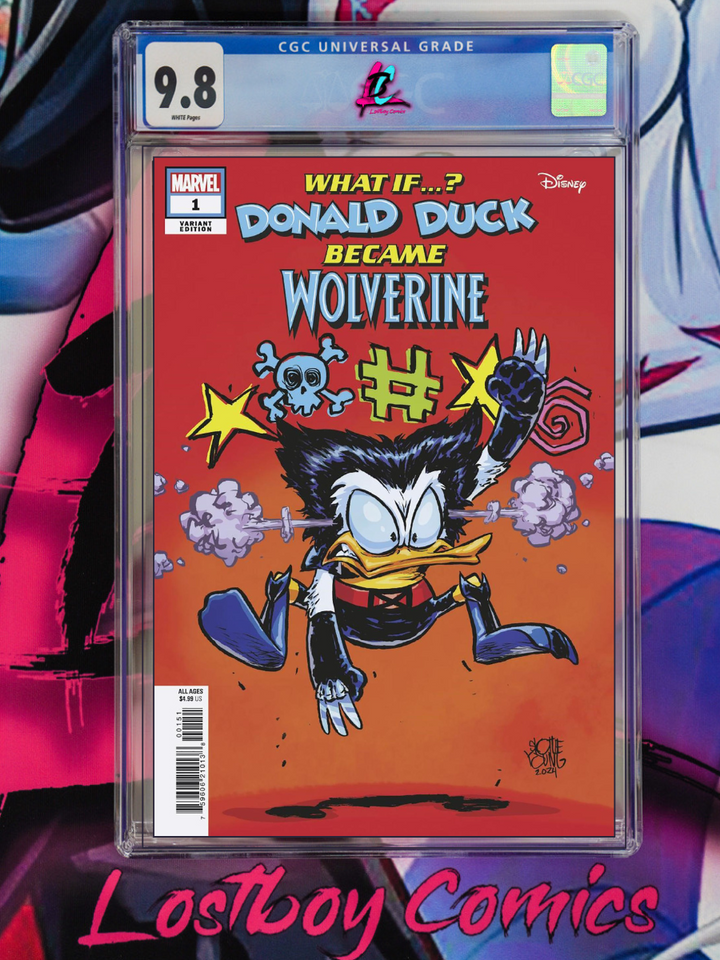 MARVEL & DISNEY: WHAT IF...? DONALD DUCK BECAME WOLVERINE #1 SKOTTIE YOUNG CGC 9.8