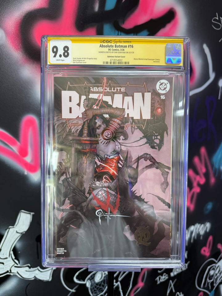 Absolute Batman #16 Dan Quintana CGC 9.8 Signed, Sketched and Stamped by Dan Quintana