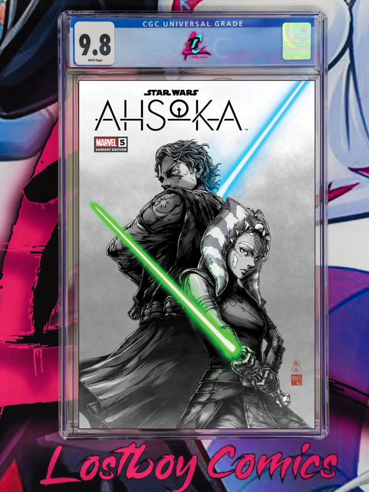 STAR WARS AHSOKA #5 TAKASHI OKAZAKI LIMITED EDITION TRADE CGC 9.8