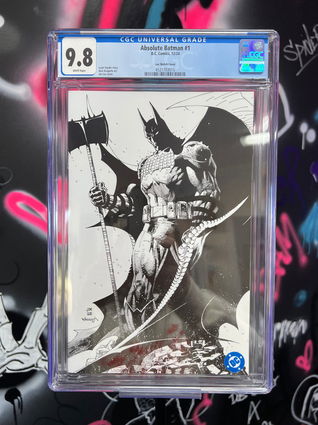 ABSOLUTE BATMAN #1 JIM LEE 1:100 SKETCH CGC 9.8