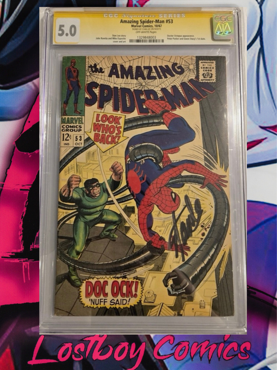 Amazing Spider-Man #53 CGC SS 5.0 Signed By Stan Lee
