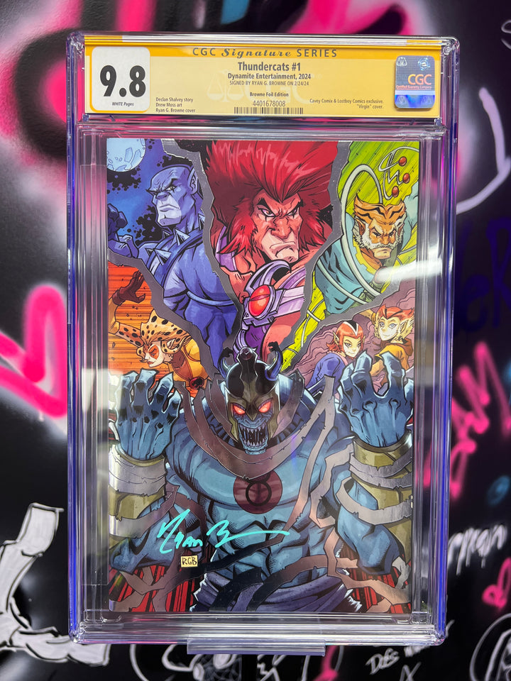 Thundercats 1 Lostboy Comics Exclusive Virgin Spot Foil CGC 9.8 SS Ryan Browne