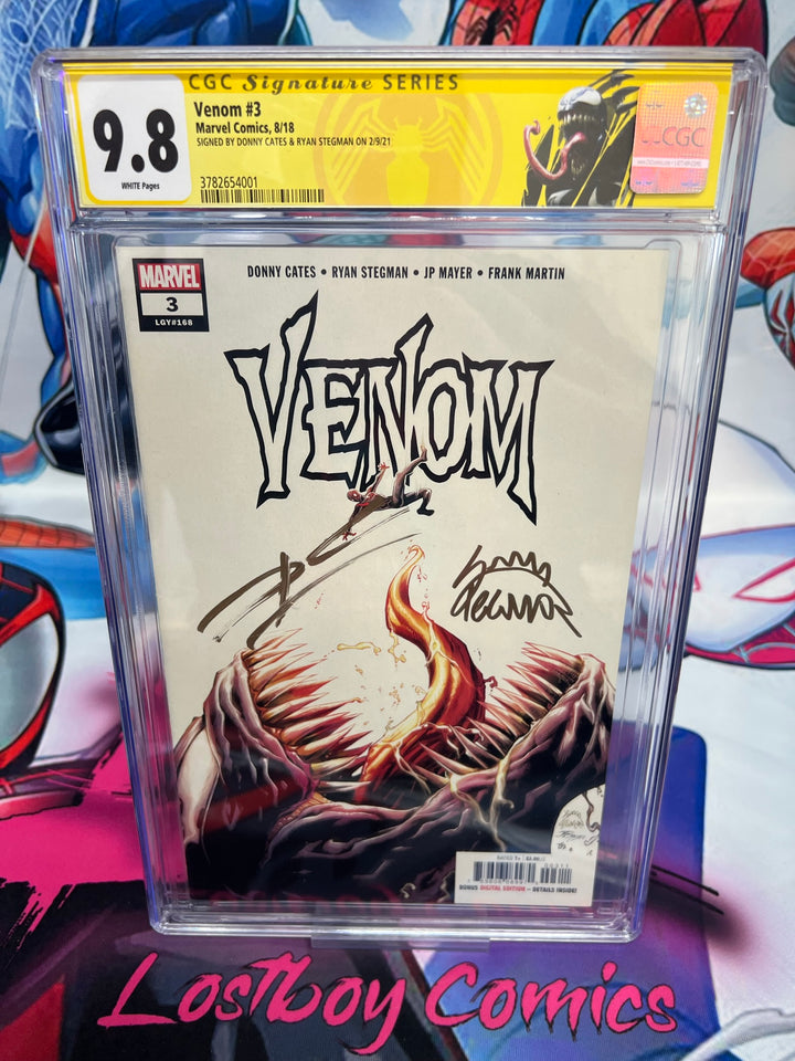 Venom #3 First Printing CGC 9.8 Signed SS Donny Cates and Ryan Stegman