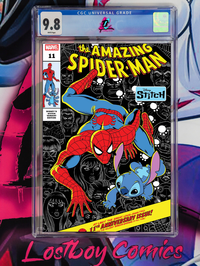 AMAZING SPIDER-MAN #11 LUCIANO VECCHIO DISNEY STITCH CGC 9.8