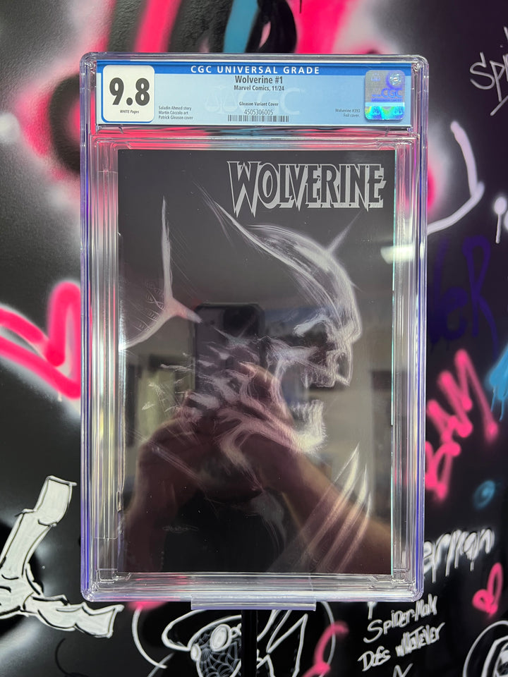 WOLVERINE #1 PAT GLEASON ADAMANTIUM HEAD FOIL CGC 9.8