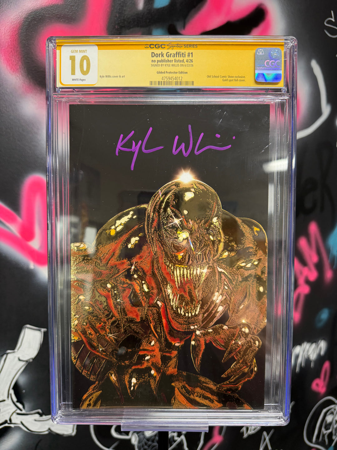 Gilded Protector Edition Embossed Spot Foil CGC 10 Signed Kyle Willis