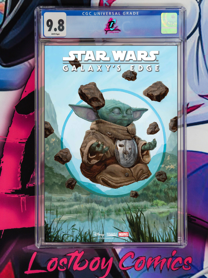 STAR WARS: GALAXY'S EDGE - ECHOES OF THE EMPIRE #1 E.M. GIST MANDALORIAN & GROGU CGC 9.8