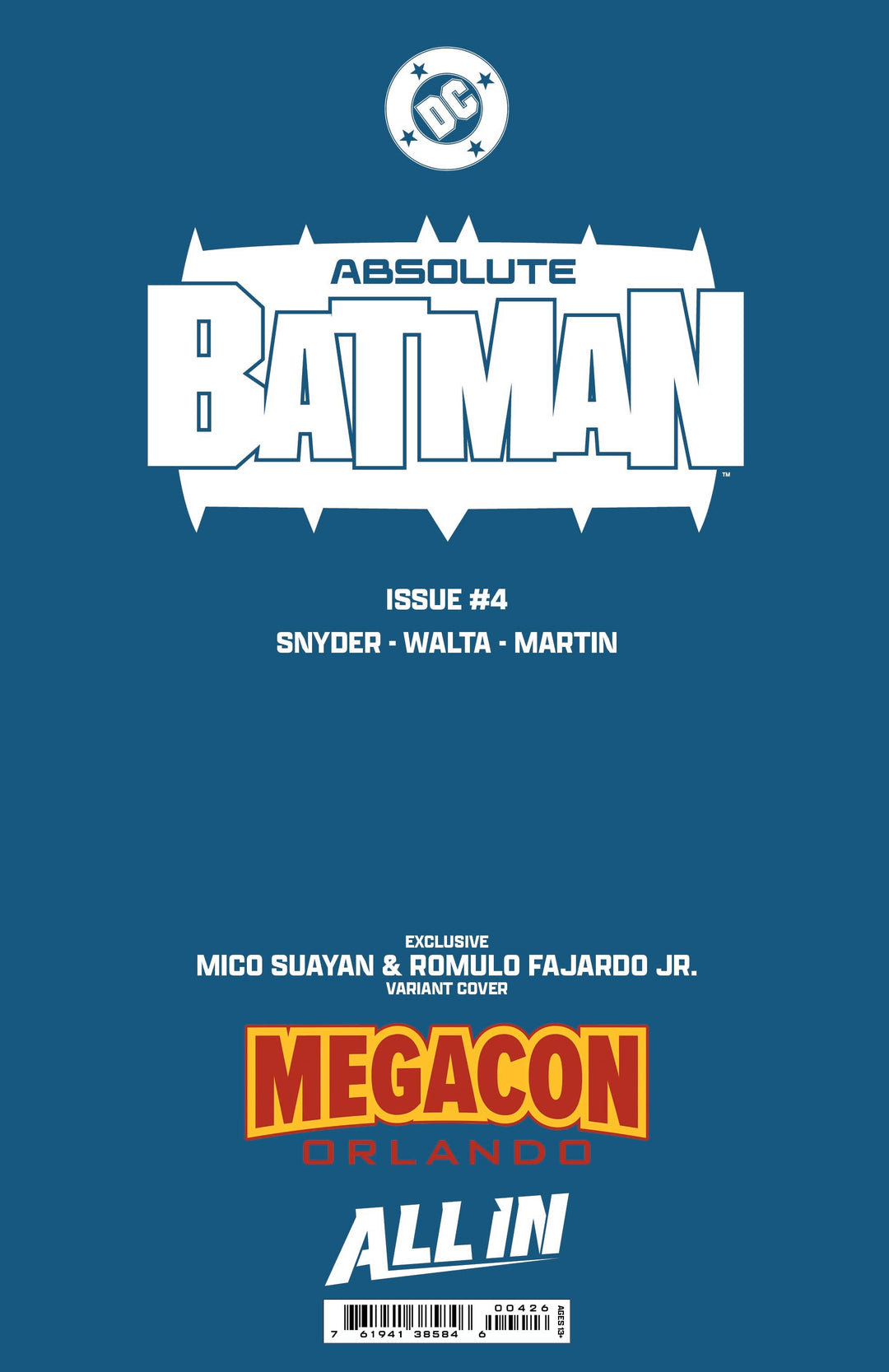 Absolute Batman #4 Megacon Exclusive Trade CGC 9.8