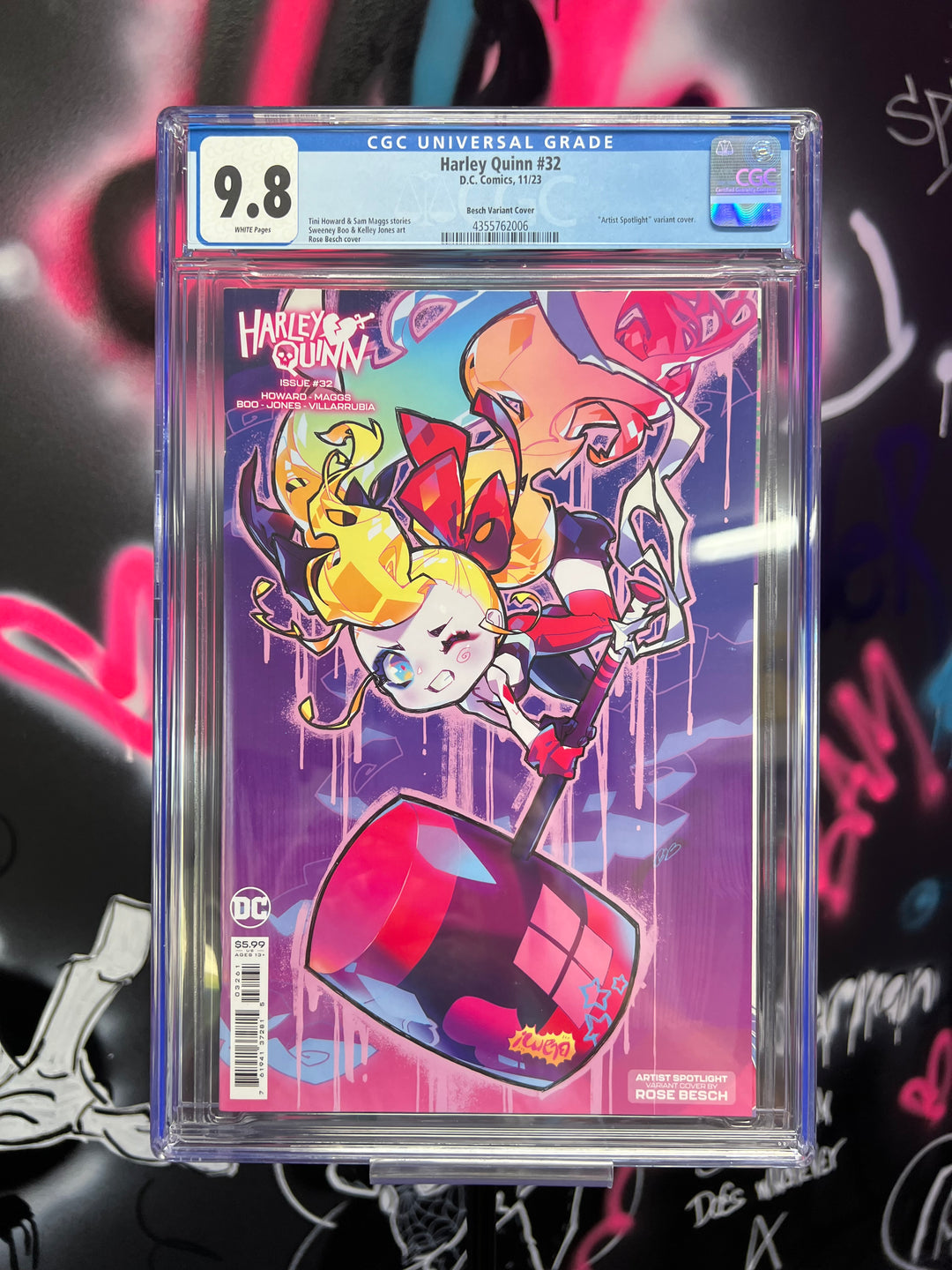 HARLEY QUINN 32 ROSE BESCH CGC 9.8