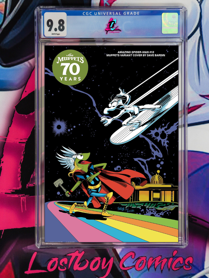AMAZING SPIDER-MAN #13 DAVE BARDIN MUPPETS SILVER SURFER HOMAGE CGC 9.8